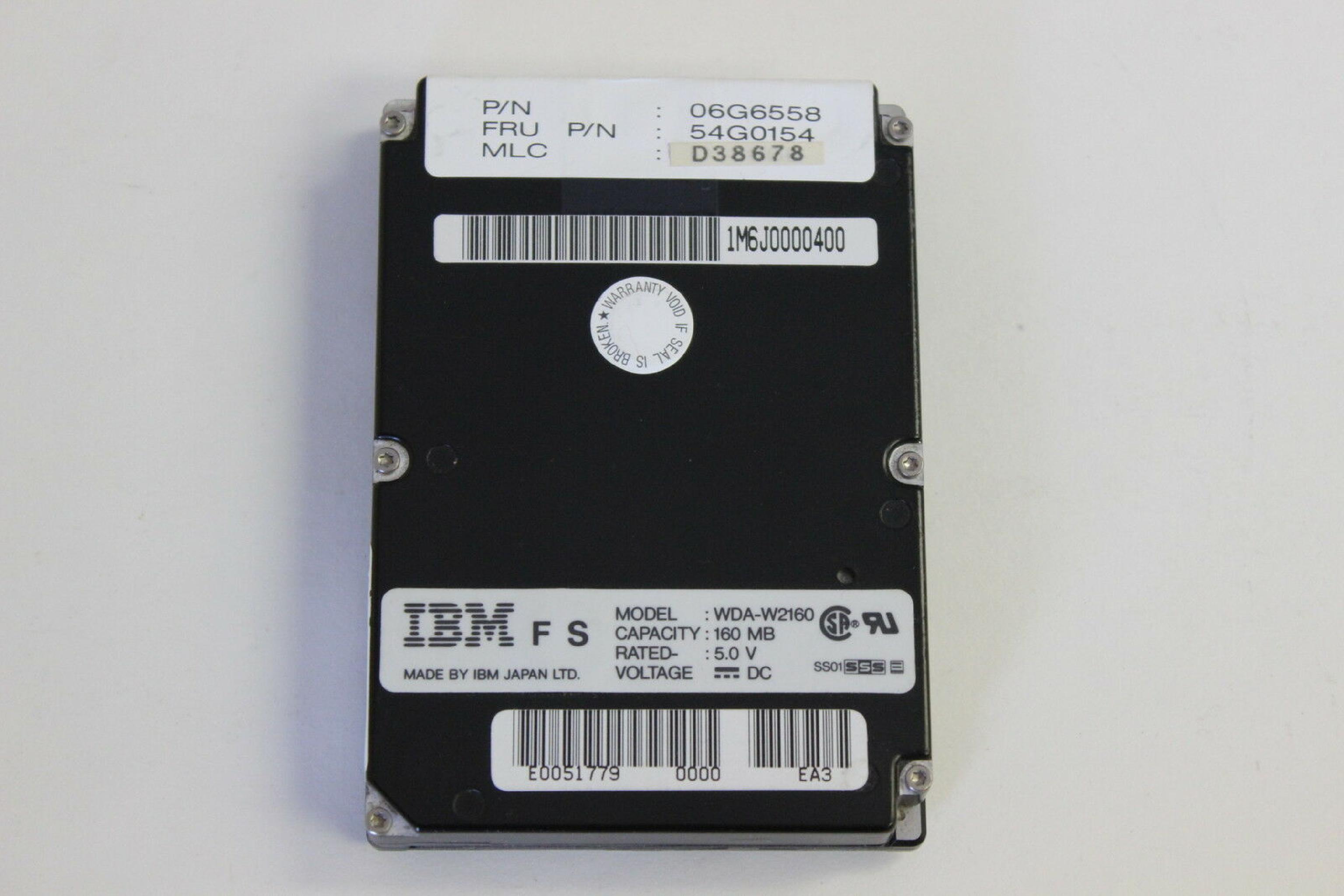 IBM 06G6558 WDA-W2160 160MB 2.5IN HARD DRIVE 54G0154 06G6558