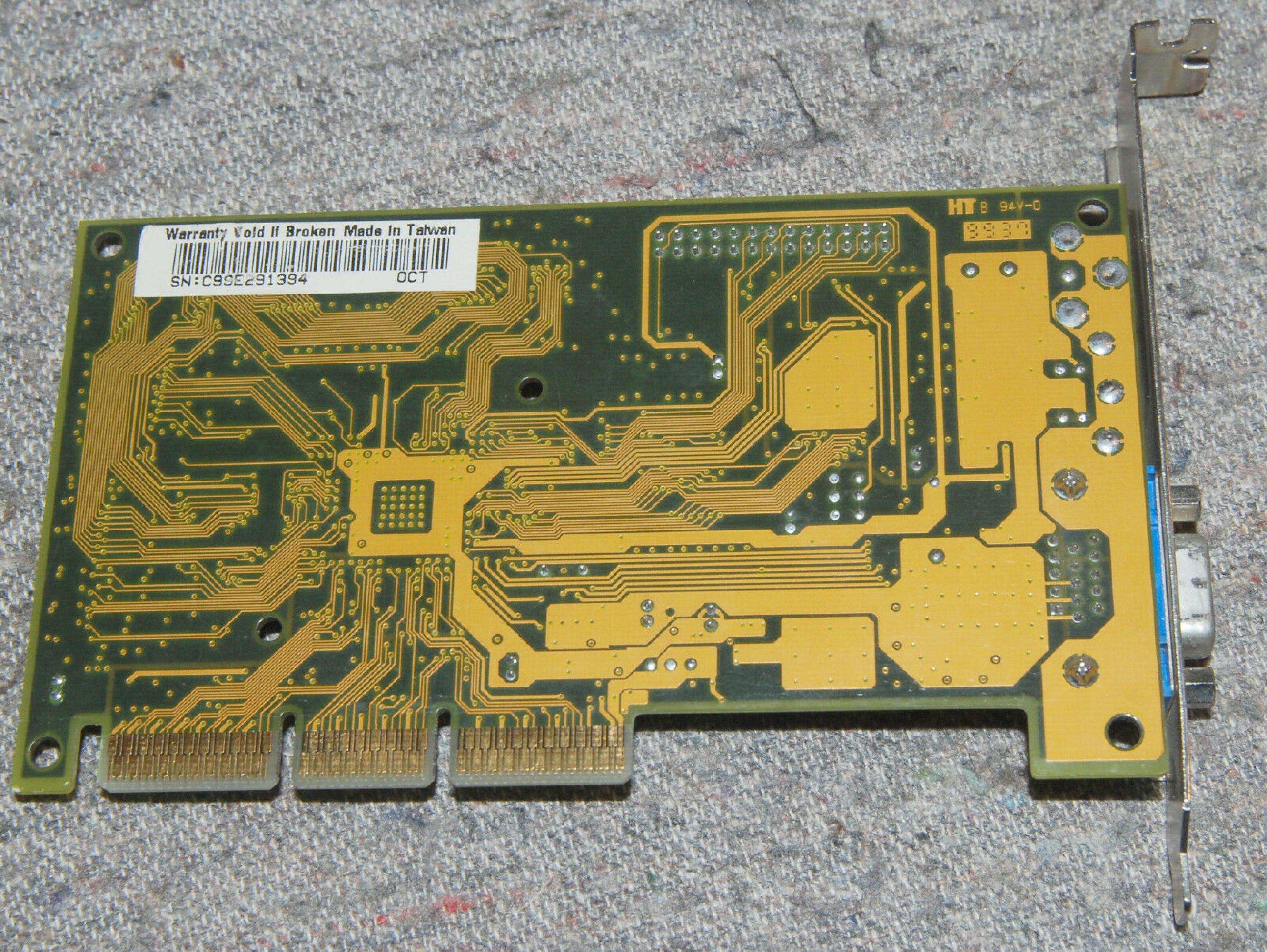 NVIDIA CM64S CORP CM64S RIVA TNT2 32MB AGP SILENT VIDEO CARD C