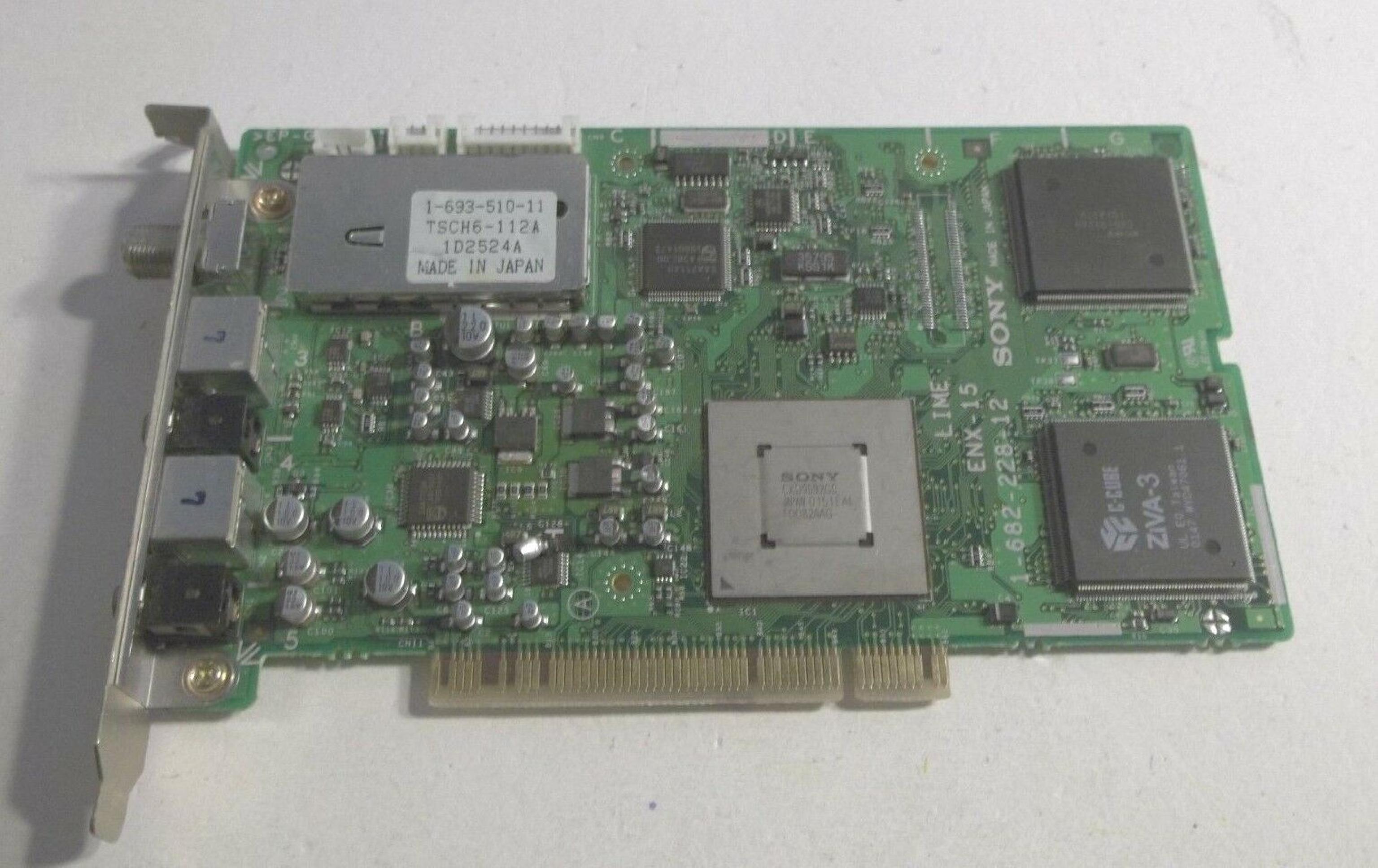 SONY 1-682-228-12 LIME ENX-15 TV TUNER PCI CARD S-VIDEO 1-682-228-12 TSCH6-112B