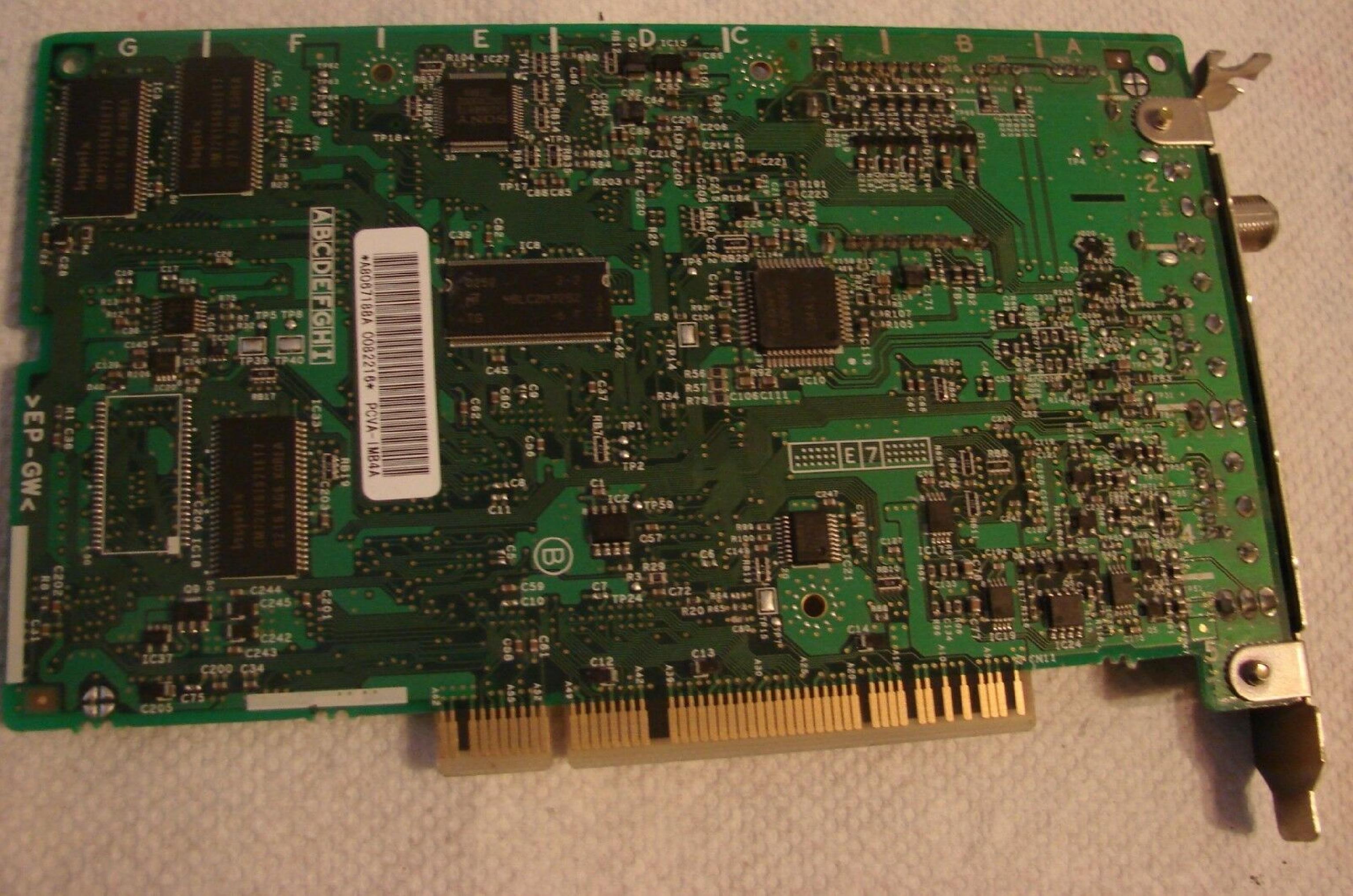 SONY 1-682-228-12 LIME ENX-15 TV TUNER PCI CARD S-VIDEO 1-682-228-12 TSCH6-112B