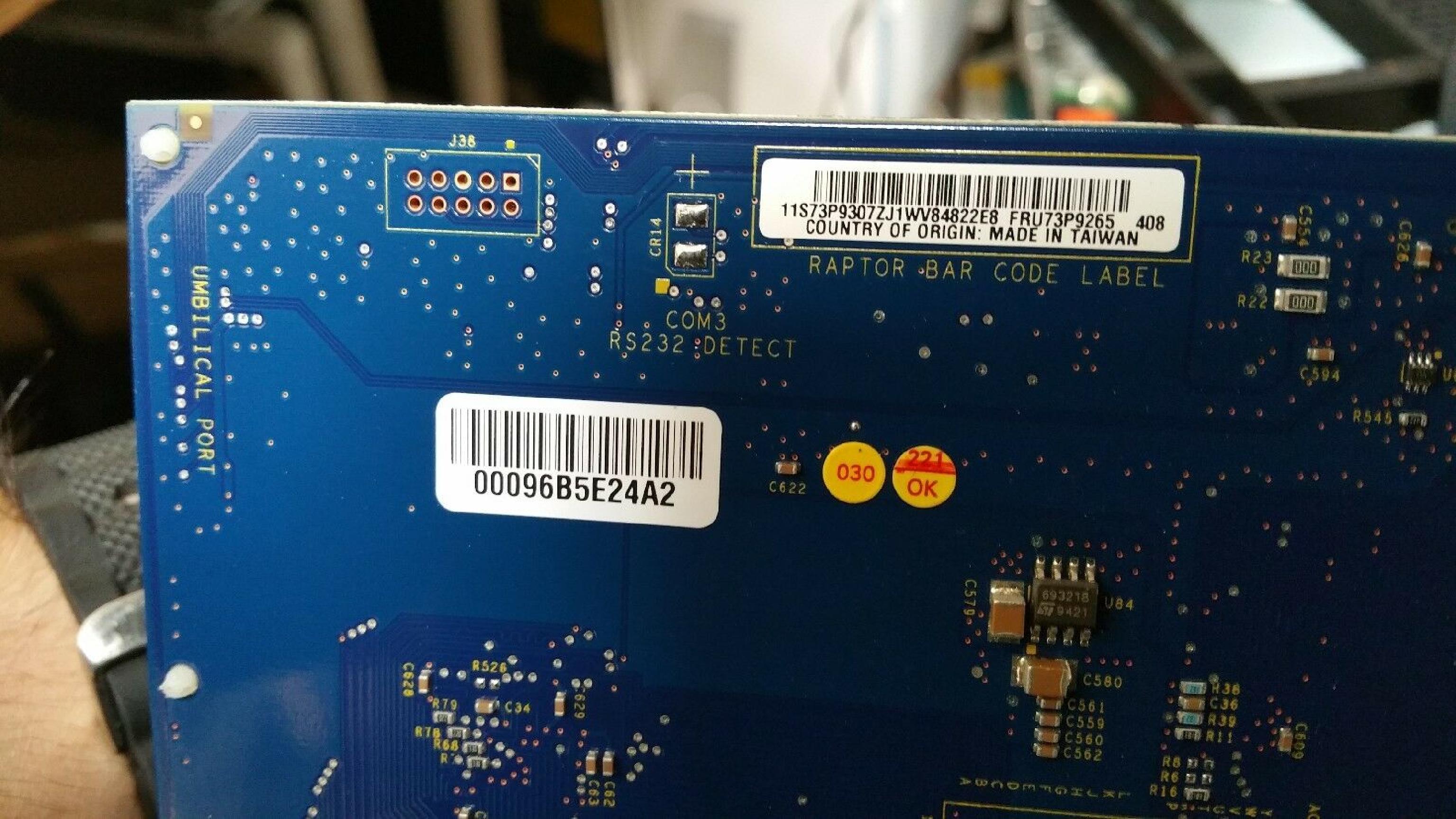 IBM 73P9265 REMOTE SUPERVISOR ADAPTER PCI CARD 73P9265 FRU73P9265 II