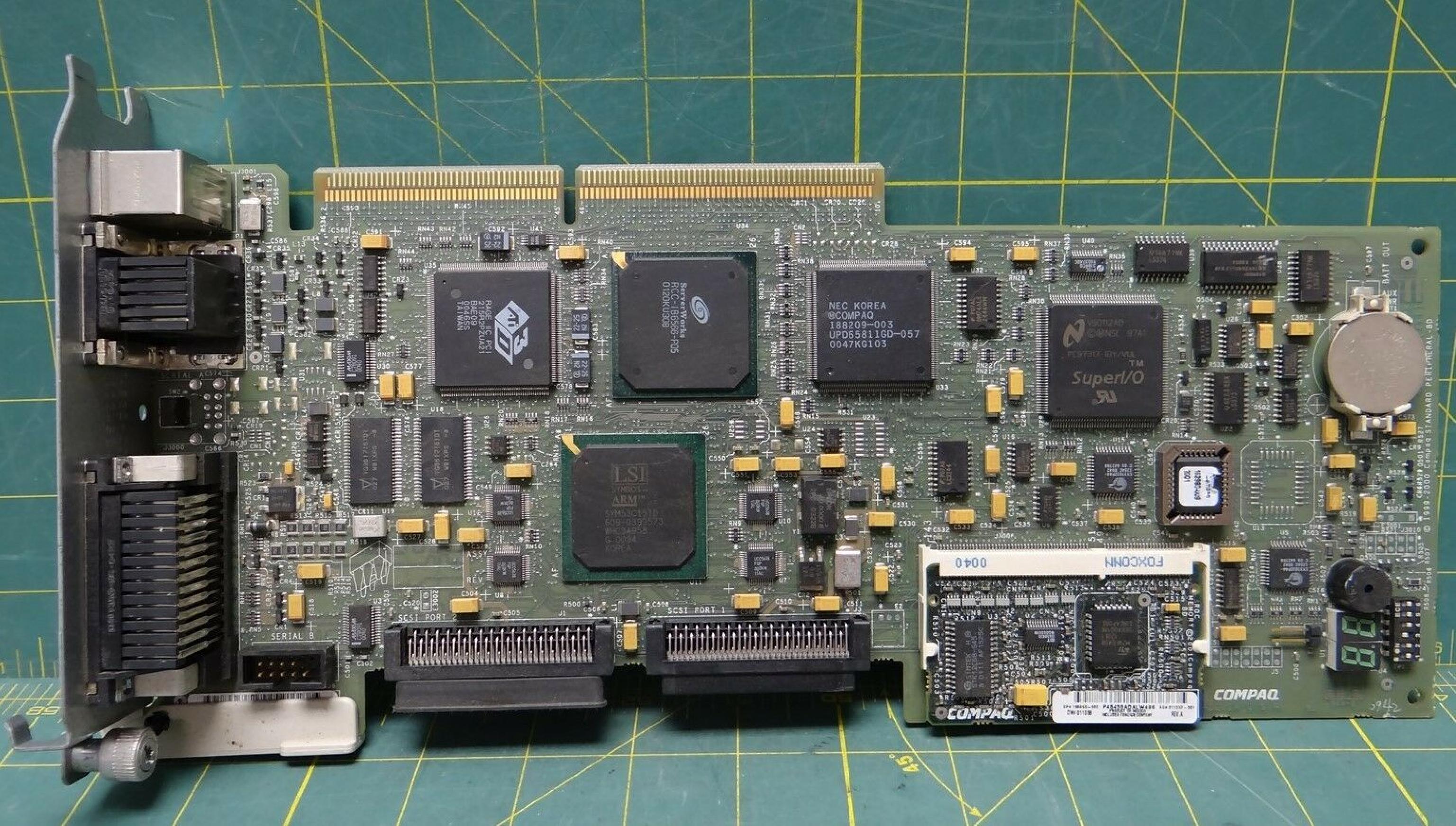 COMPAQ / HEWLETT PACKARD / HP 010459-001 STANDARD PERIPHERAL BOARD 010459-001 +ROC RAID MEMORY MODULE 010286-001