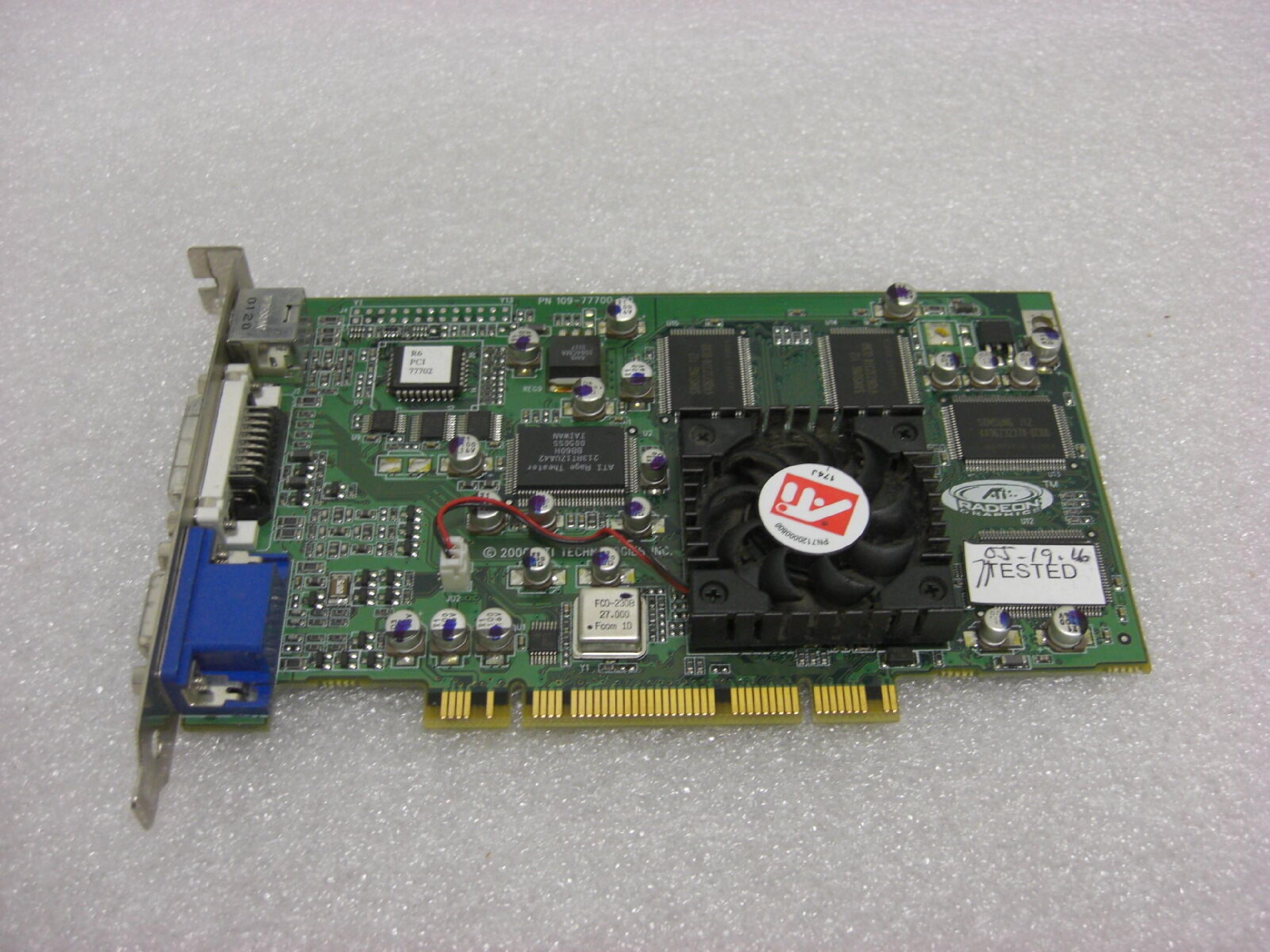 ATI 109-77700-00 APPLE RAGE 6 (32MB) (VGA/DVI/S-VIDEO) (PCI) VIDEO CARD 109-77700-00