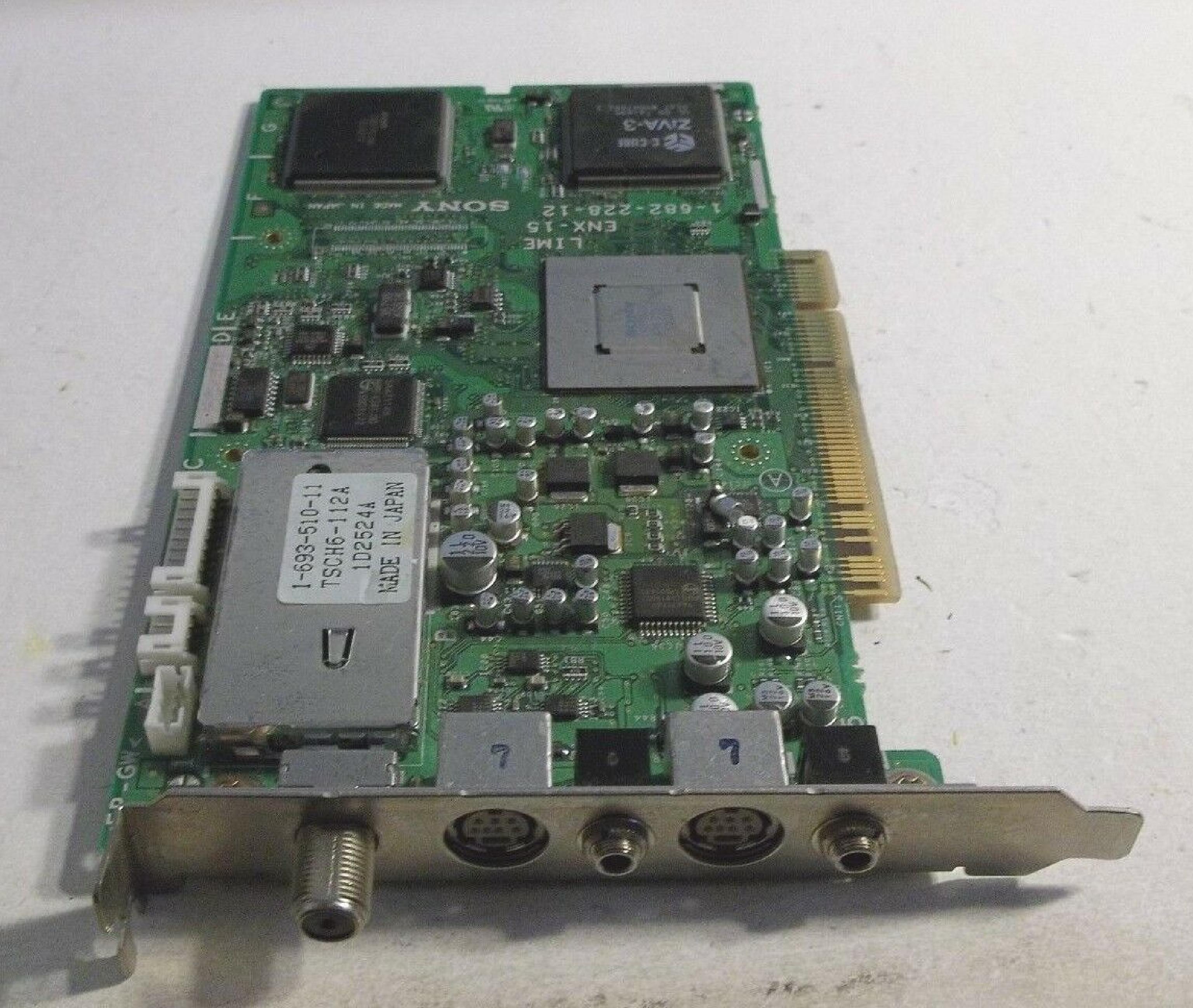 SONY ENX-15 LIME ENX-15 TV TUNER PCI CARD S-VIDEO 1-682-228-12 TSCH6-112B