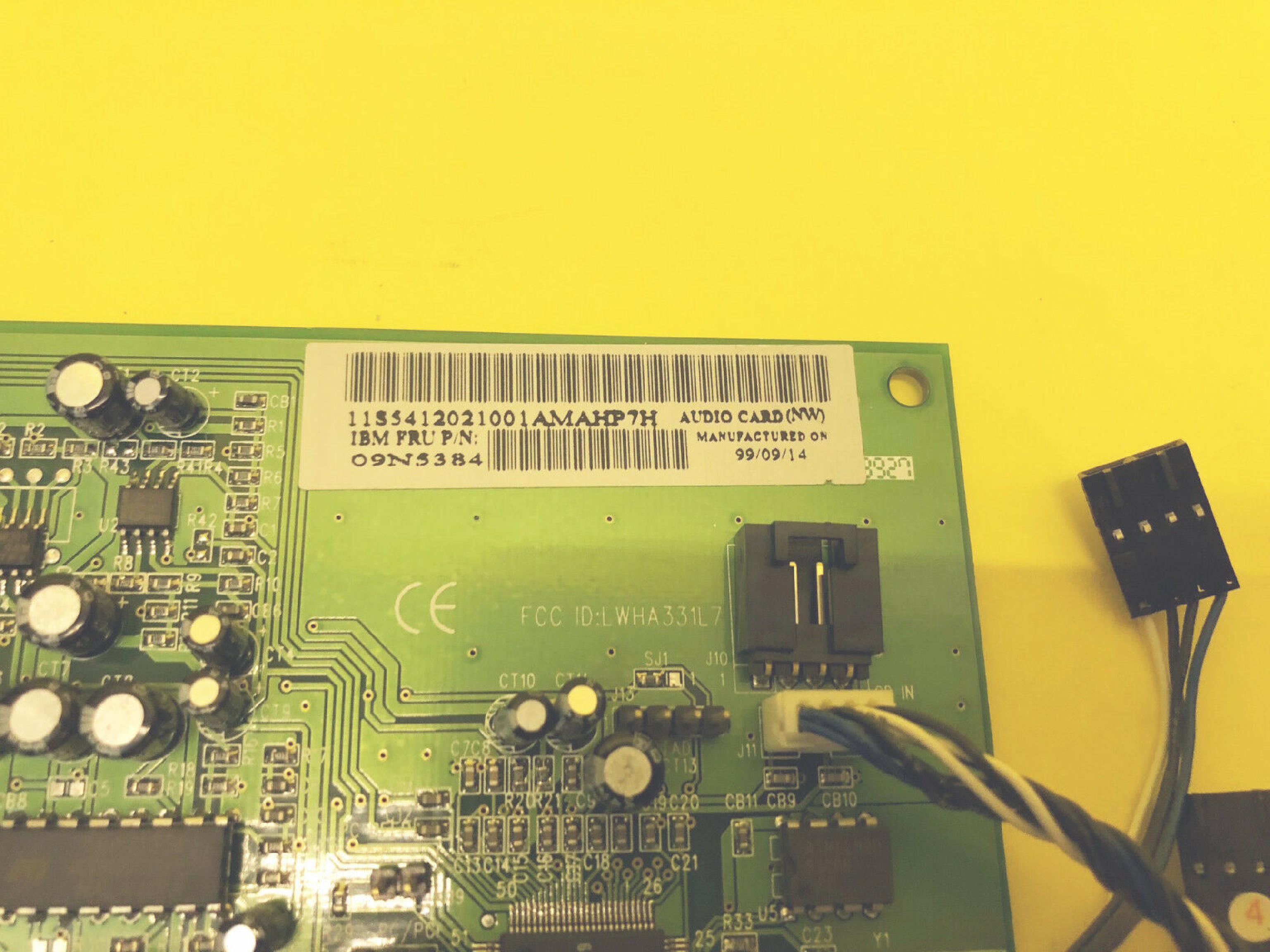 IBM 09N5384 09N5384 LENOVO APTIVA ESS SOLO-1 AUDIO CARD