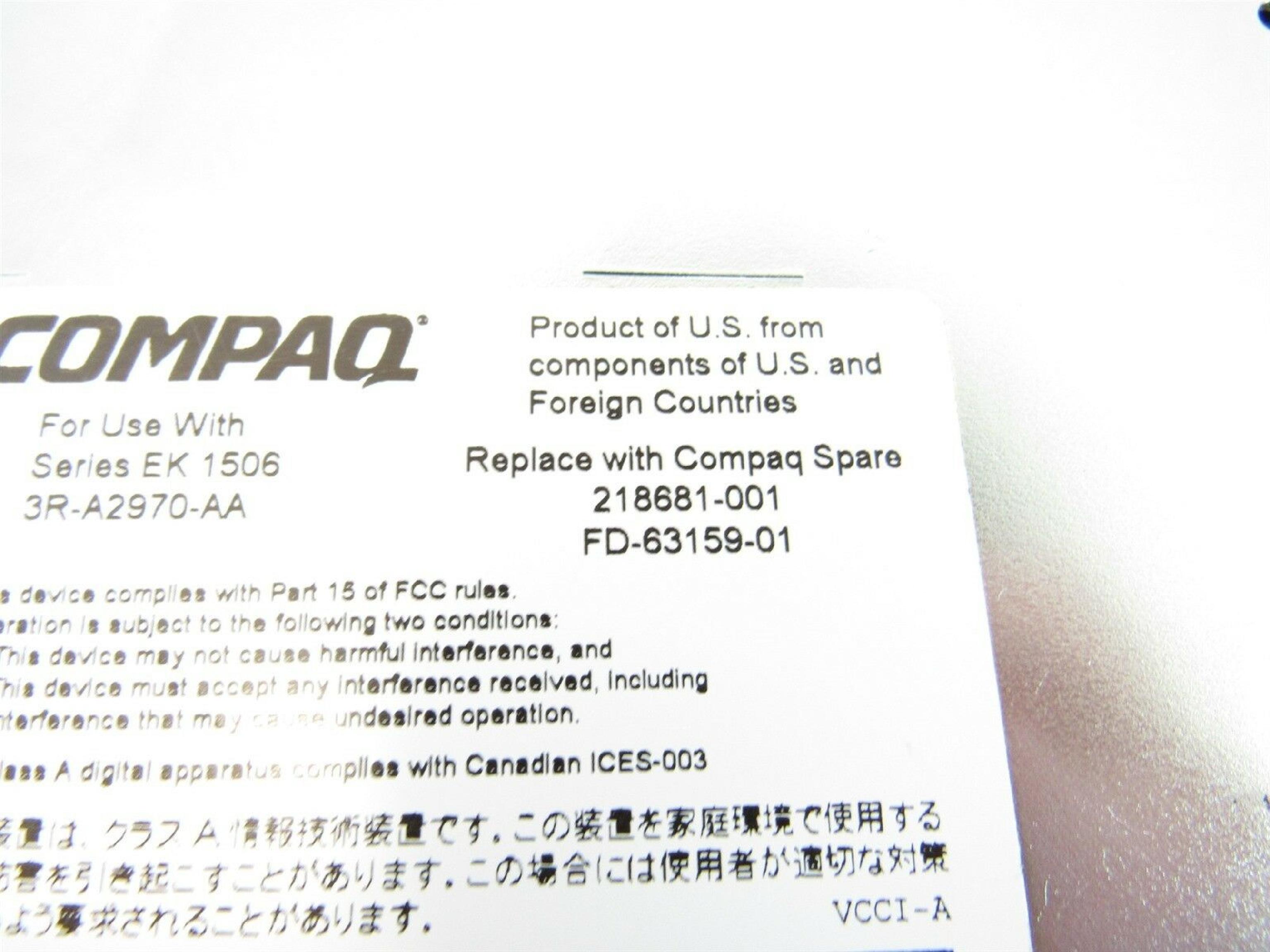 COMPAQ / HEWLETT PACKARD / HP 218681-001 MSA FABRIC SWITCH 6 218681-001 218681-001 HP-COMPAQ 6 PORT SAN