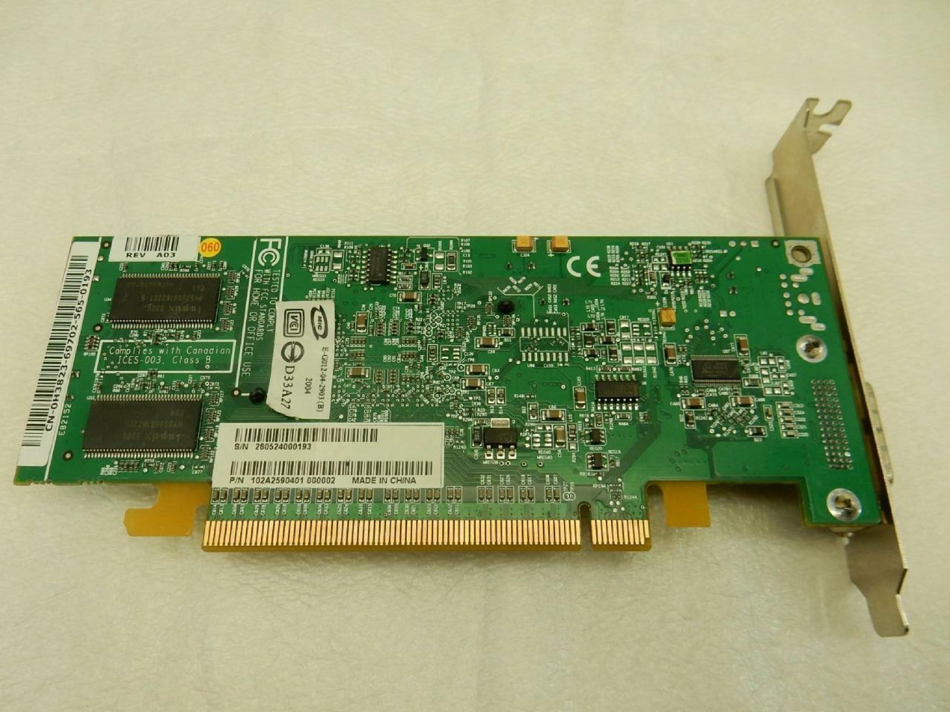 ATI 109-A25900-00 128MB PCI-E RADEON X300 VIDEO CARD WITH DMS59 PORT