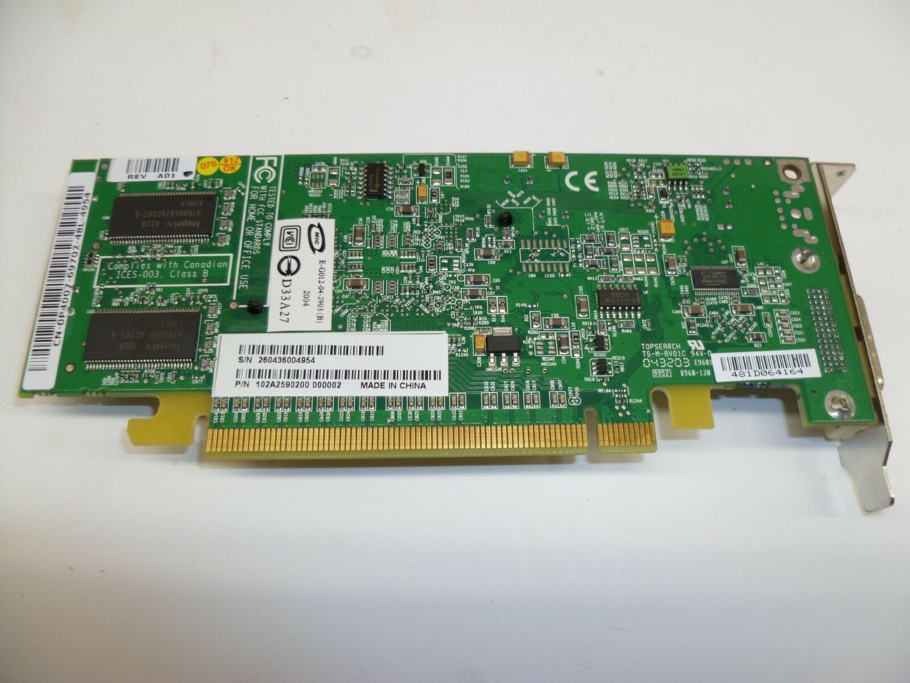 ATI 102A2590200 128MB PCI-E RADEON X300 VIDEO CARD WITH DMS59 PORT