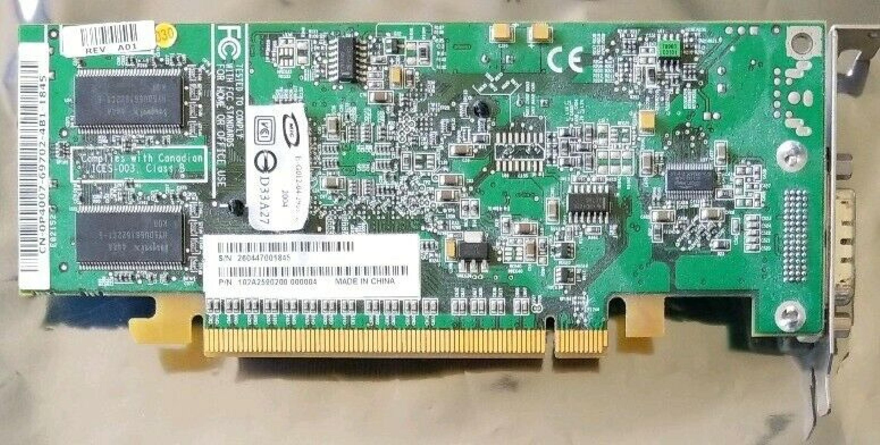 ATI 102A2590200 128MB PCI-E RADEON X300 VIDEO CARD WITH DMS59 PORT