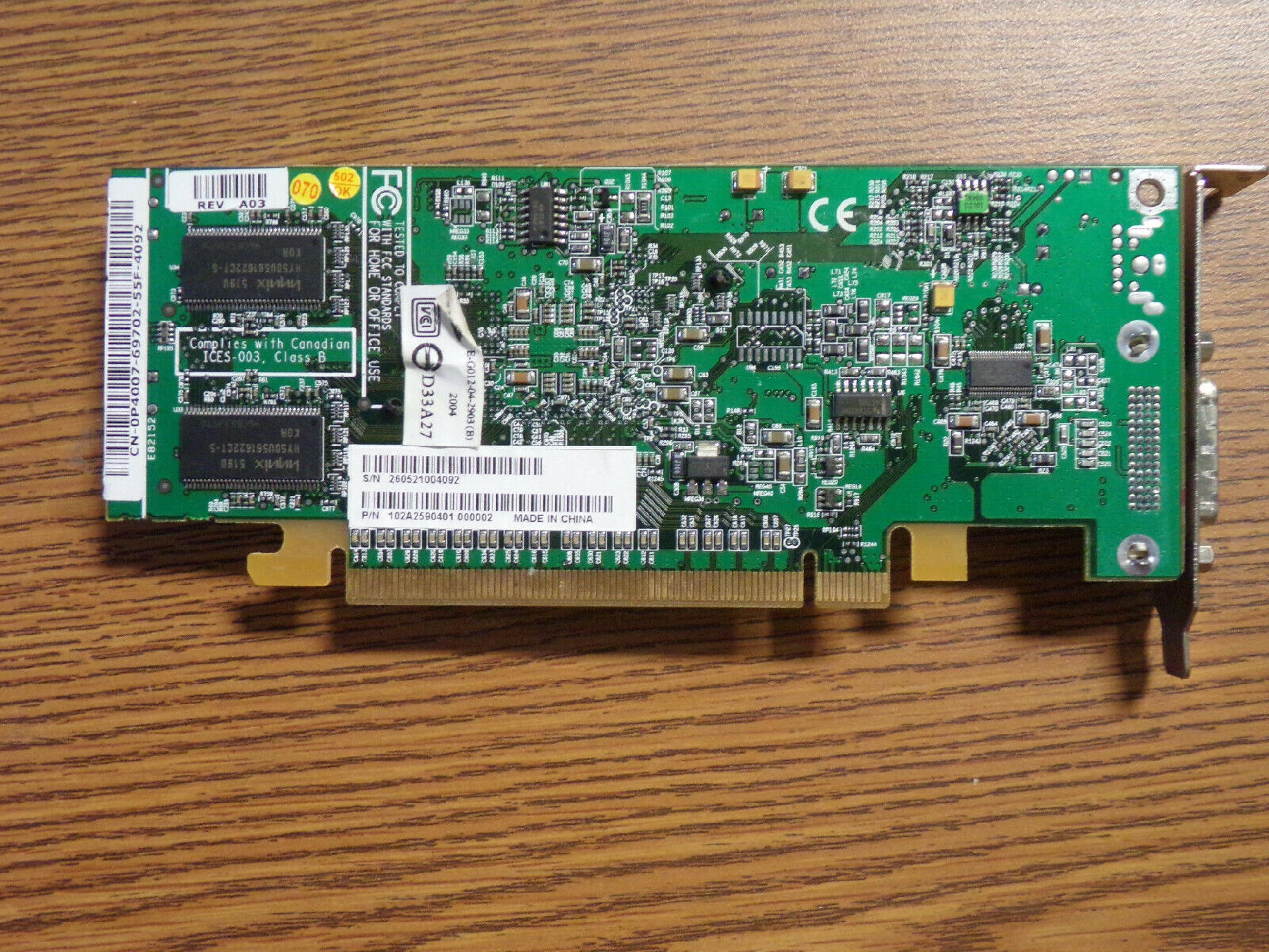 ATI 102A2590401 128MB PCI-E RADEON X300 VIDEO CARD WITH DMS59 PORT