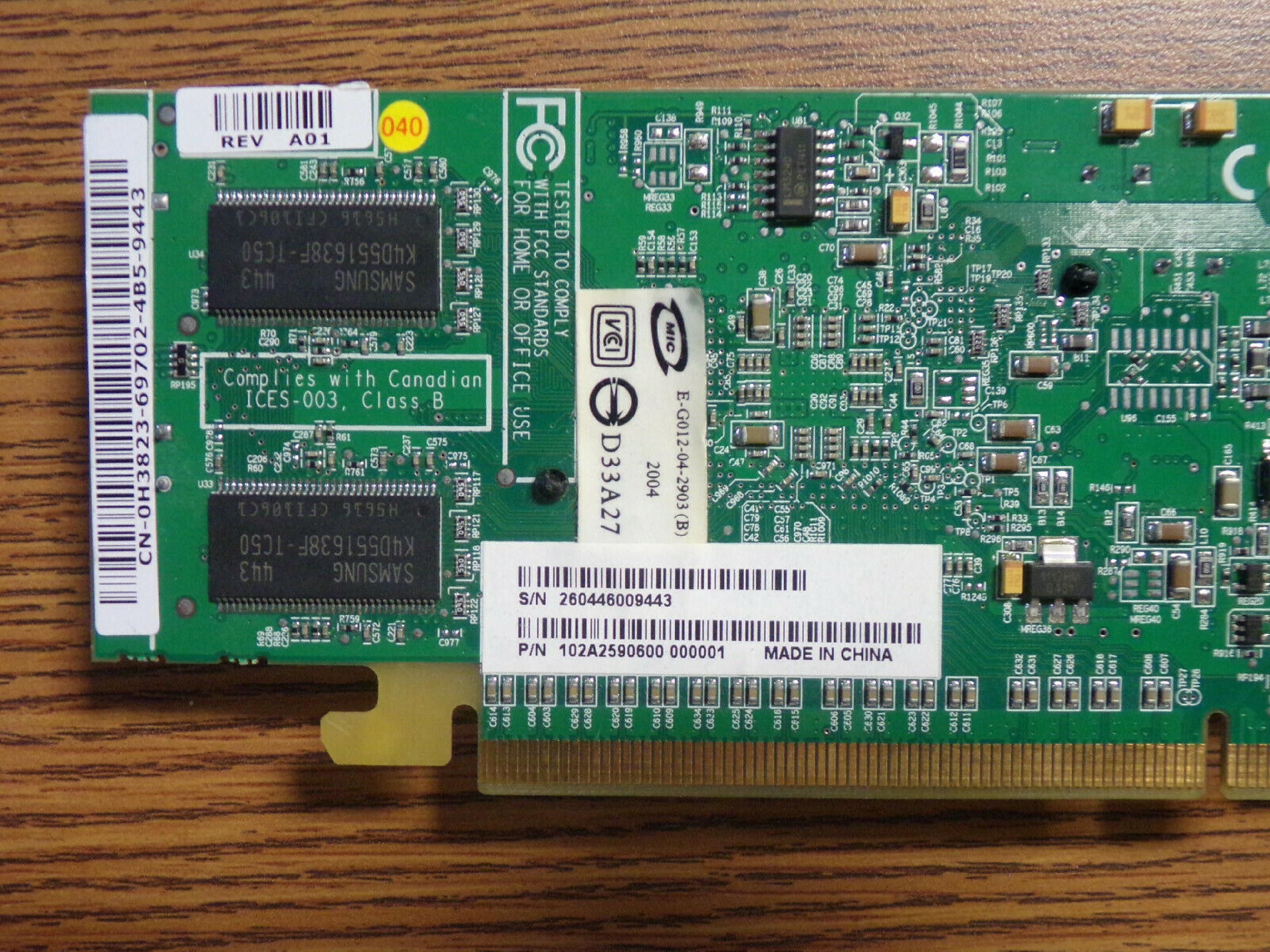 ATI 8960 128MB PCI-E RADEON X300 VIDEO CARD WITH DMS59 PORT