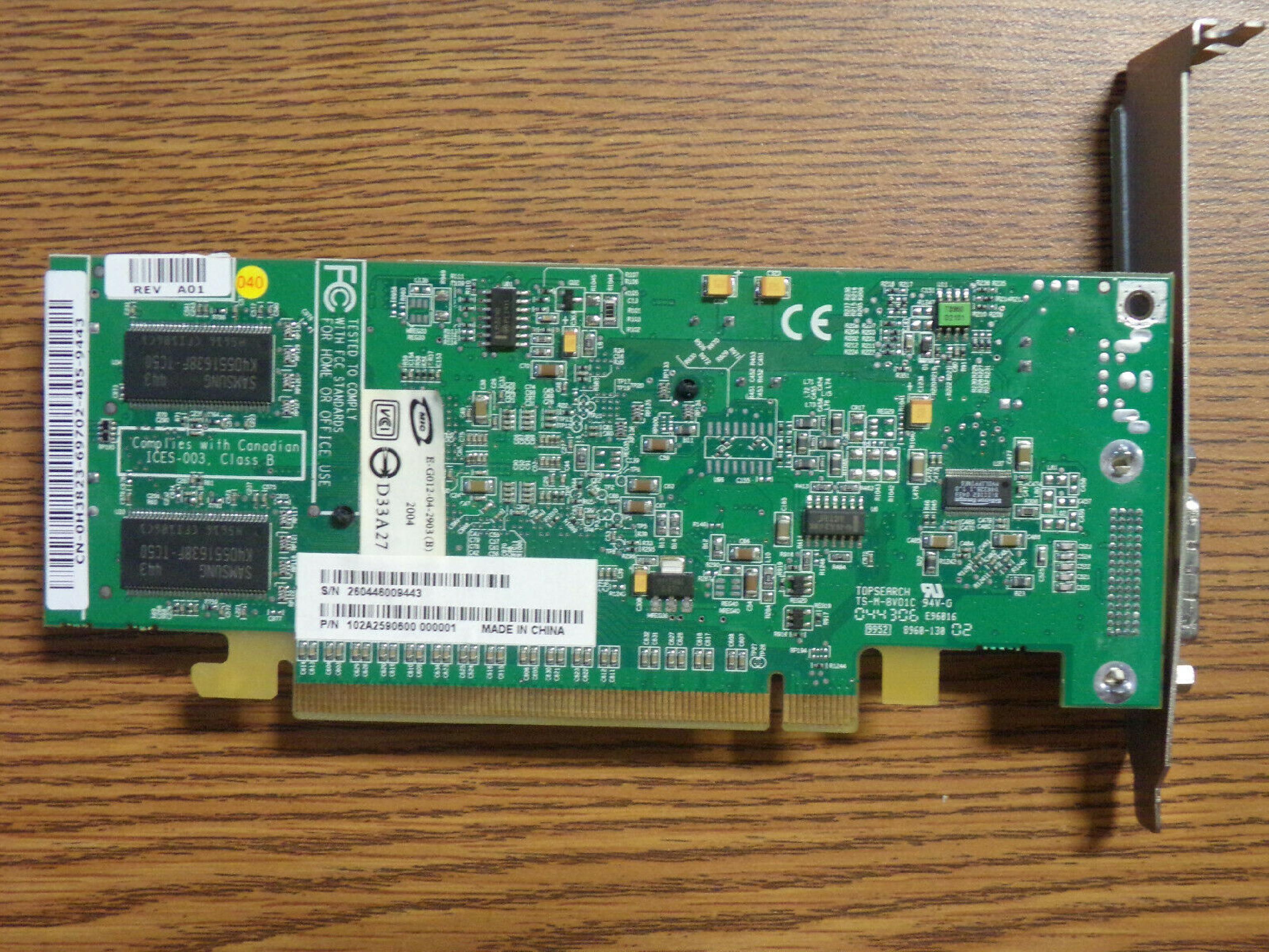 ATI 8960 128MB PCI-E RADEON X300 VIDEO CARD WITH DMS59 PORT