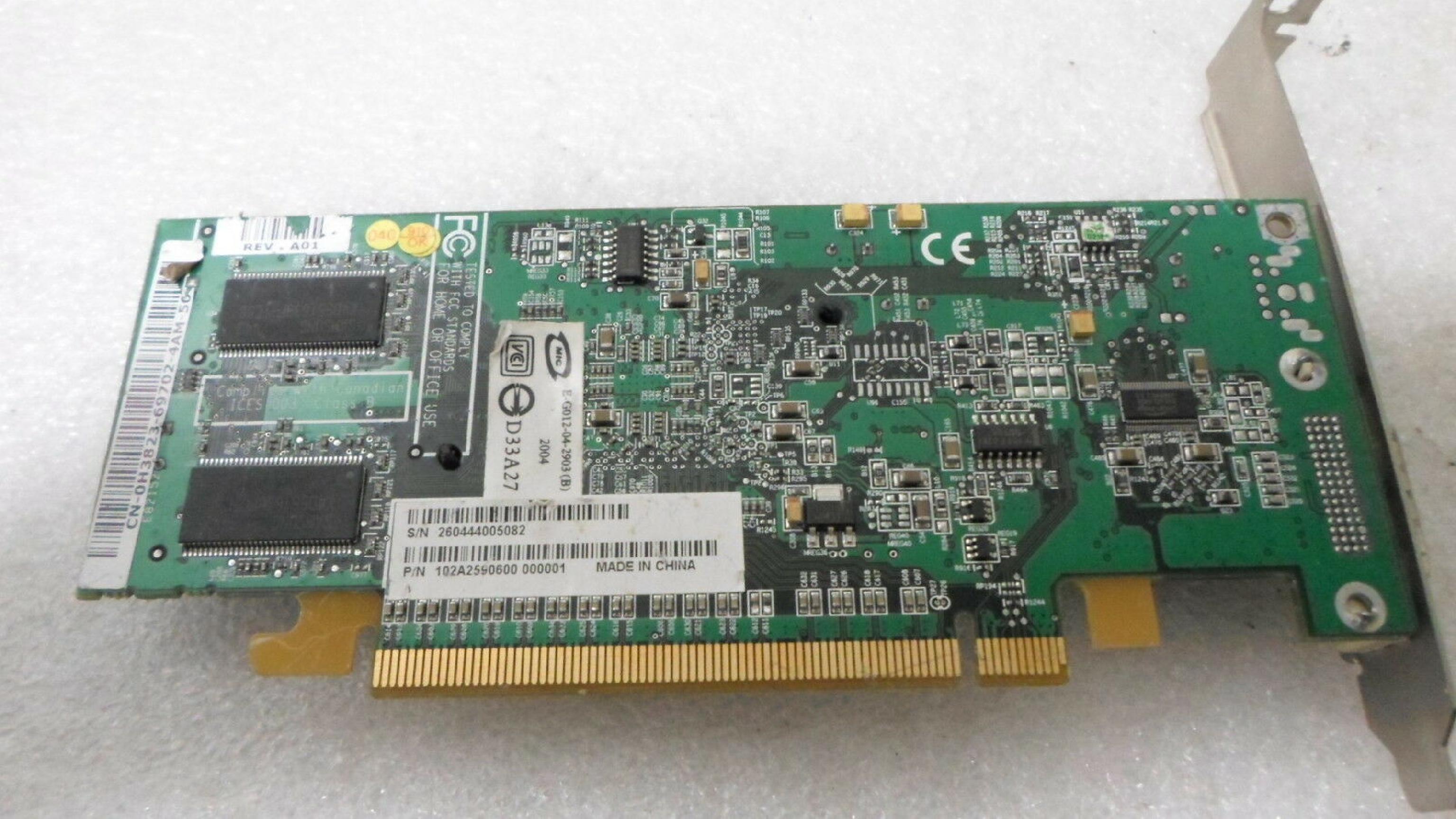 DELL 0H3823 128MB PCI-E RADEON X300 VIDEO CARD WITH DMS59 PORT