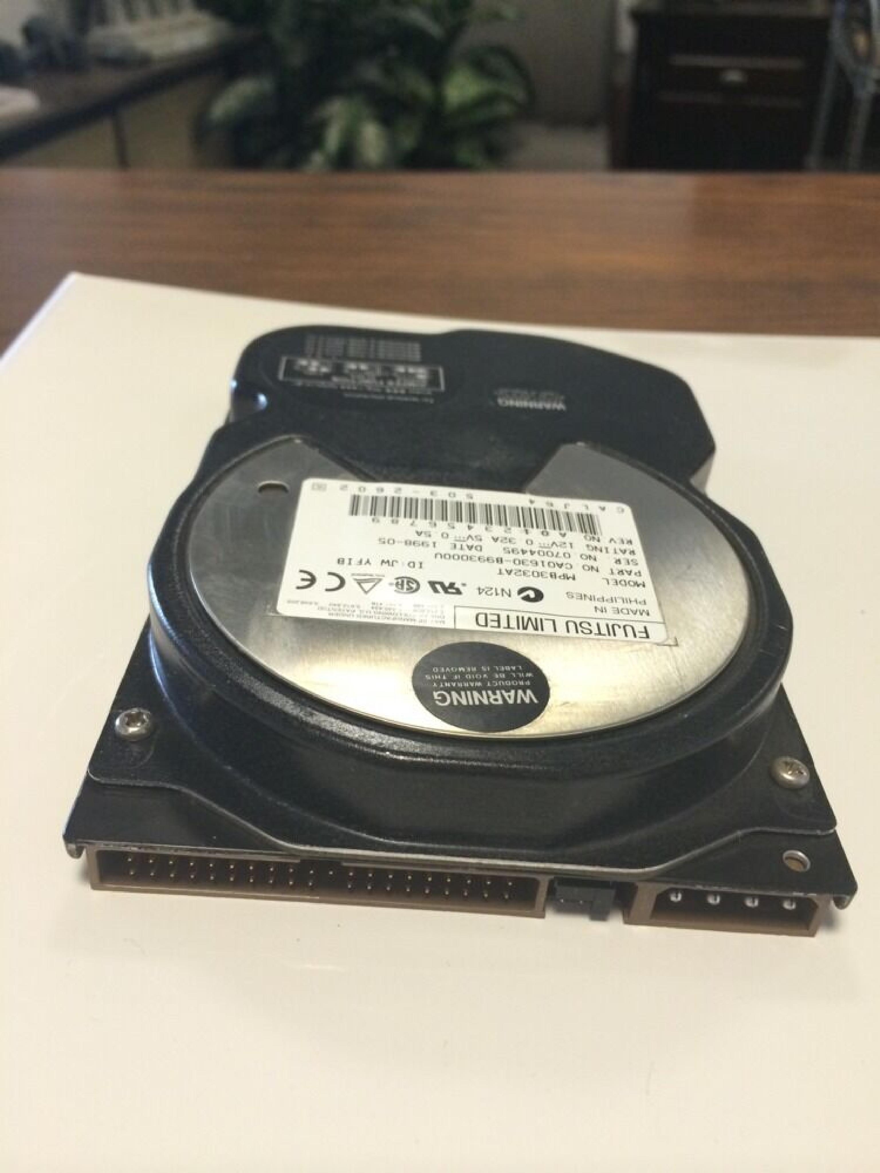 FUJITSU MPB3032AT 3.2 GB,INTERNAL,5400 RPM,3.5INCH HARD DRIVE