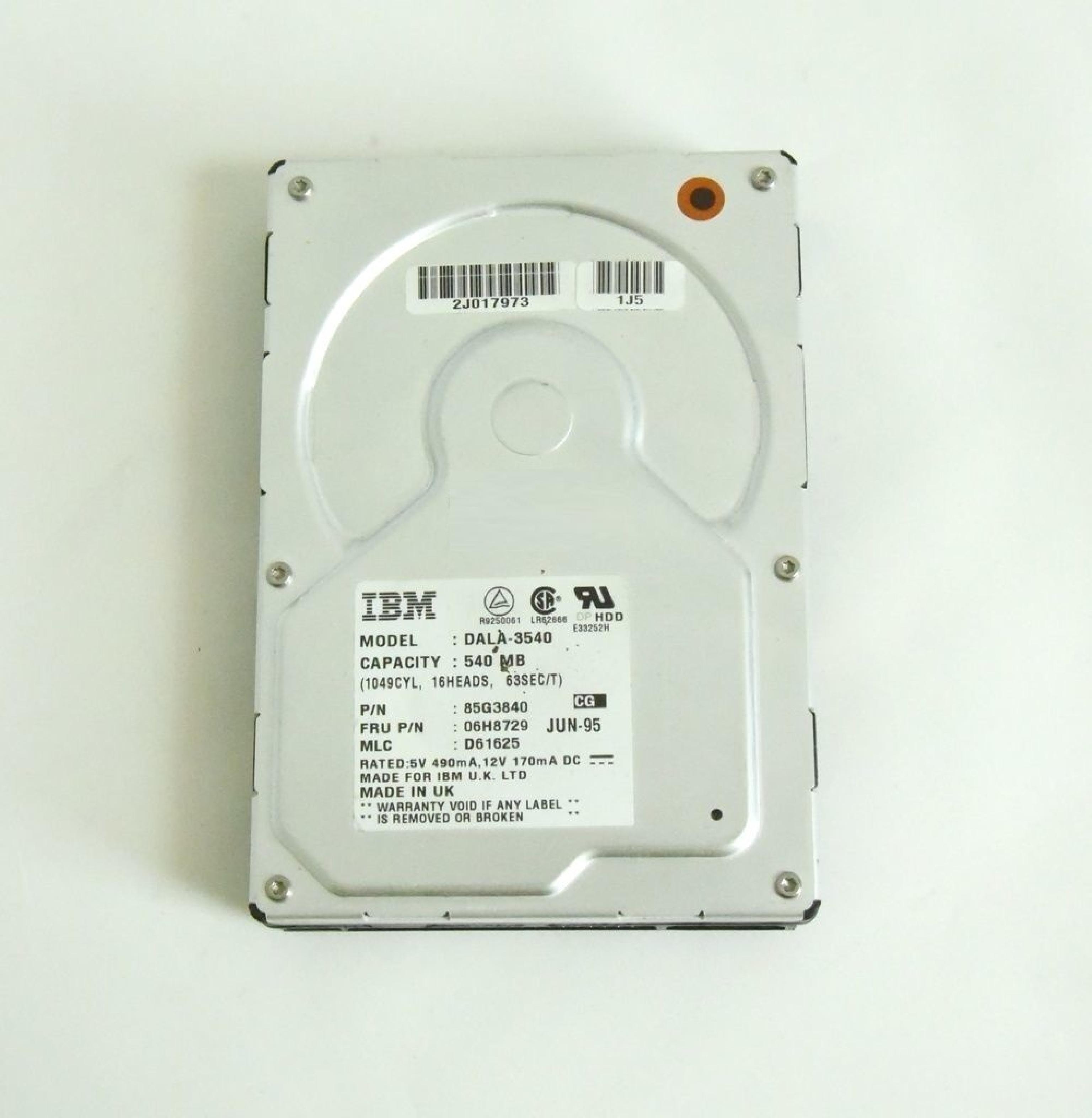 IBM 85G3840 540MB IDE 3.5INCHES