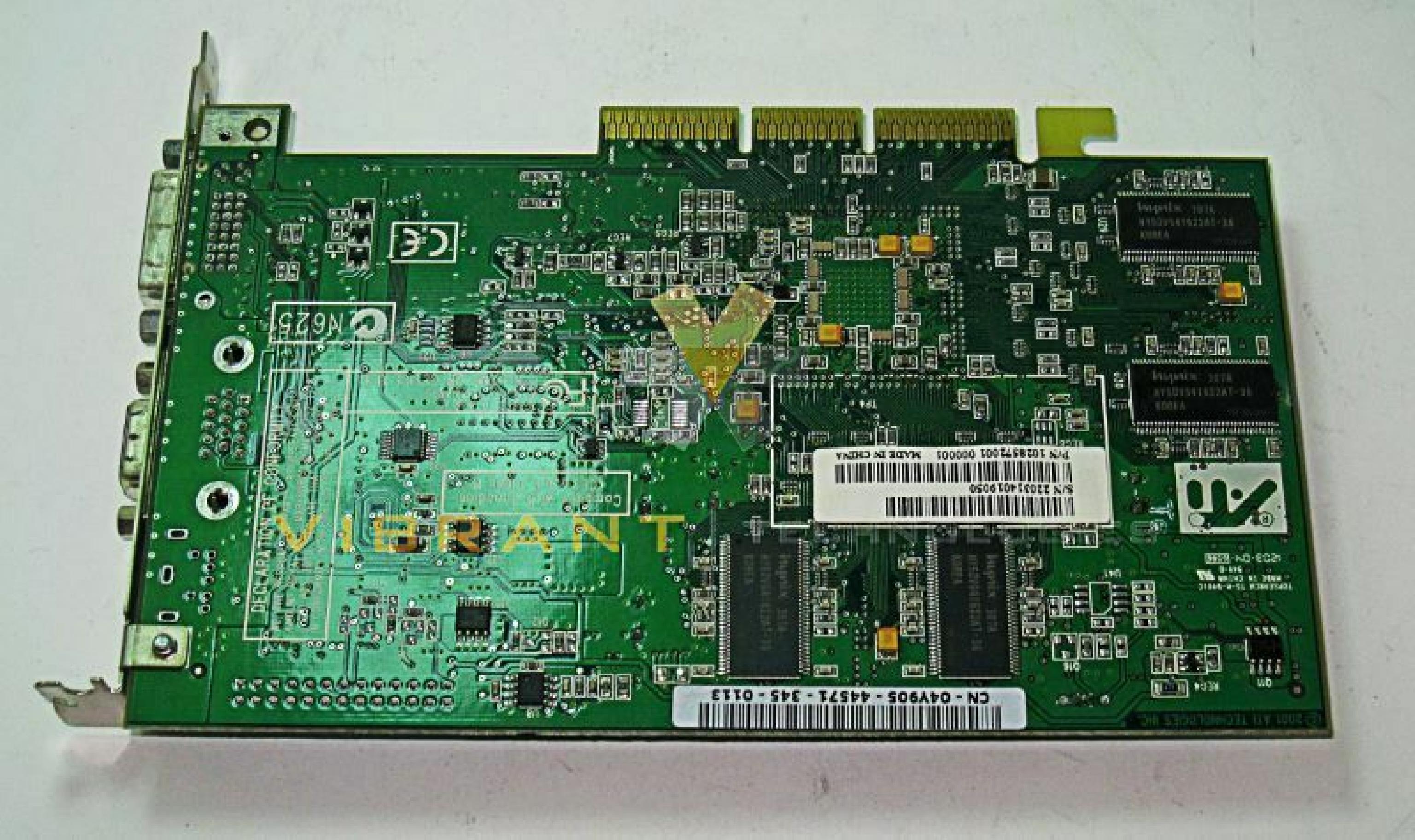 DELL 04Y905 RADEON 8500LE 64MB AGP VIDEO CARD WITH DVI AND VGA PORTS