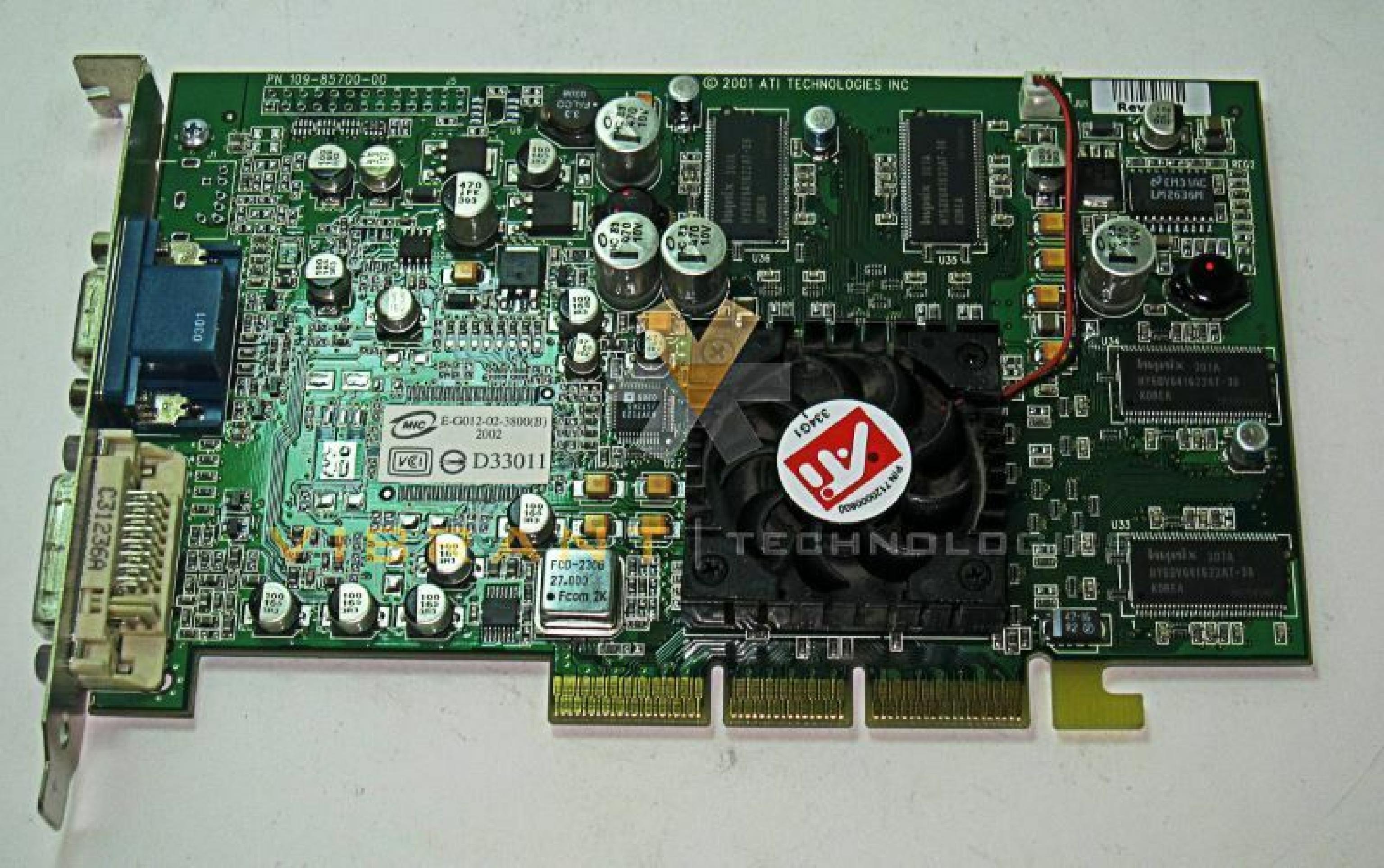 DELL 04Y905 RADEON 8500LE 64MB AGP VIDEO CARD WITH DVI AND VGA PORTS