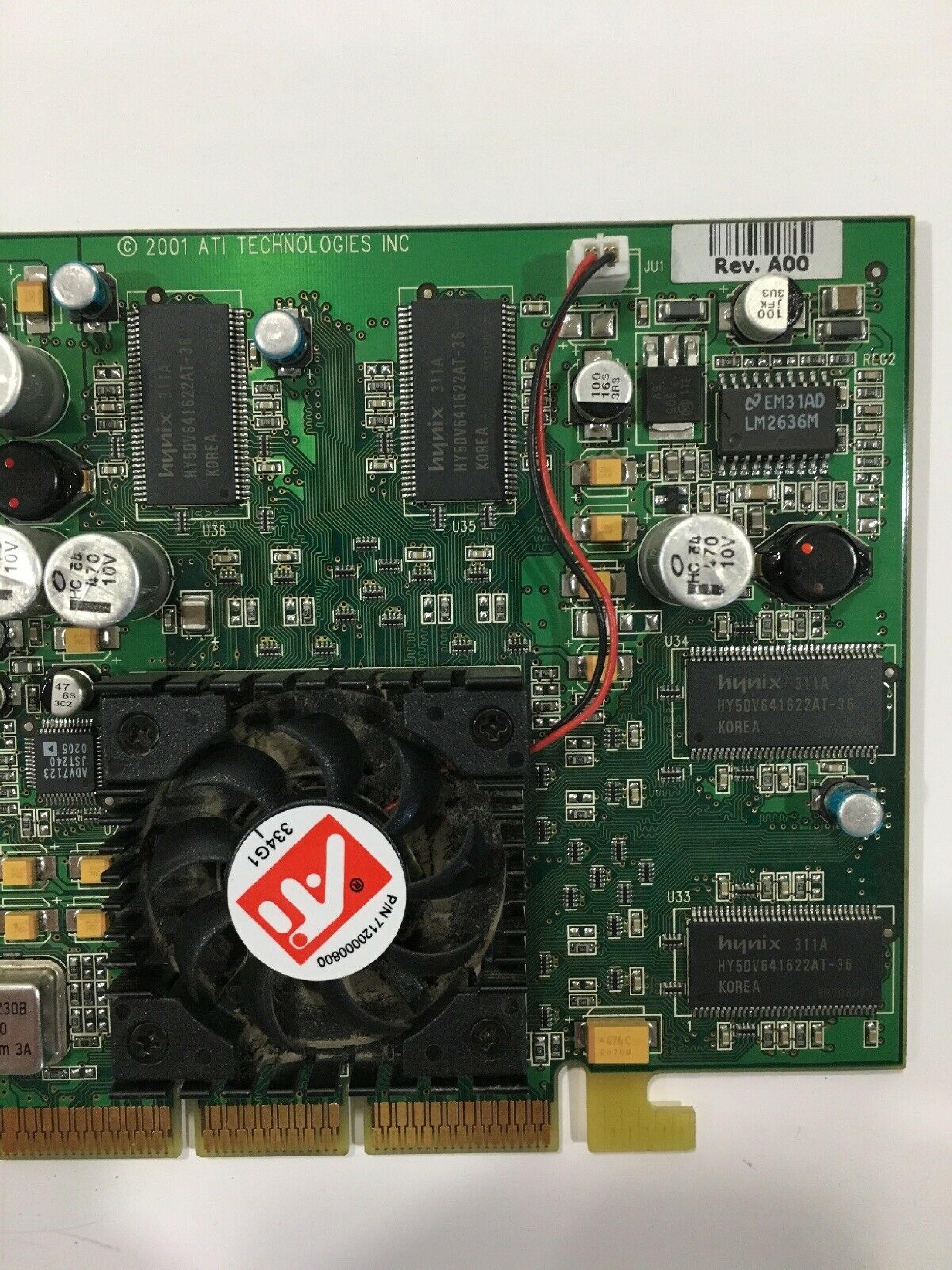 ATI 109-85700-00 64MB AGP RADEON 8500LE VIDEO CARD WITH VGA AND DVI OUTPUTS