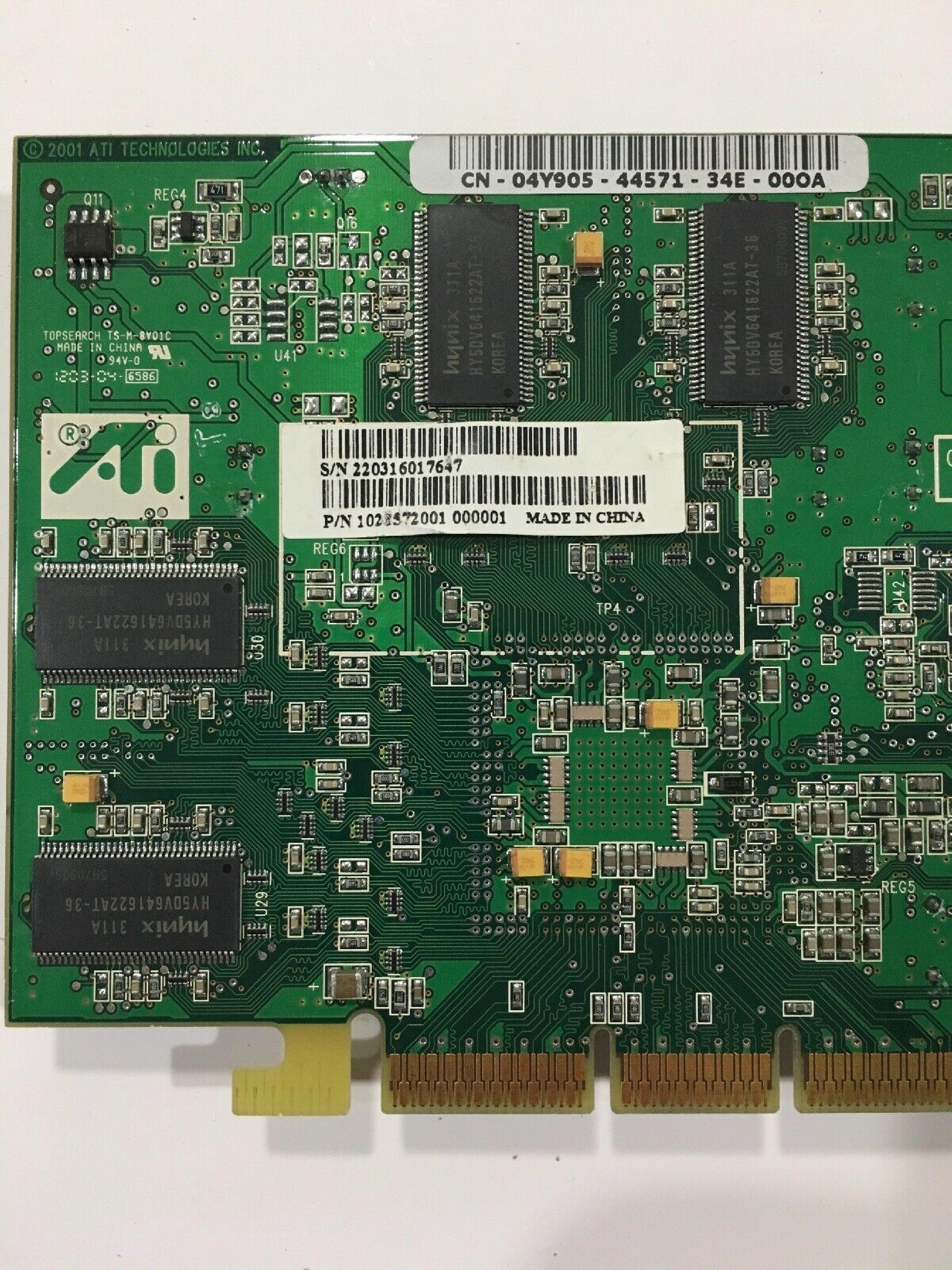 ATI 109-85700-00 64MB AGP RADEON 8500LE VIDEO CARD WITH VGA AND DVI OUTPUTS