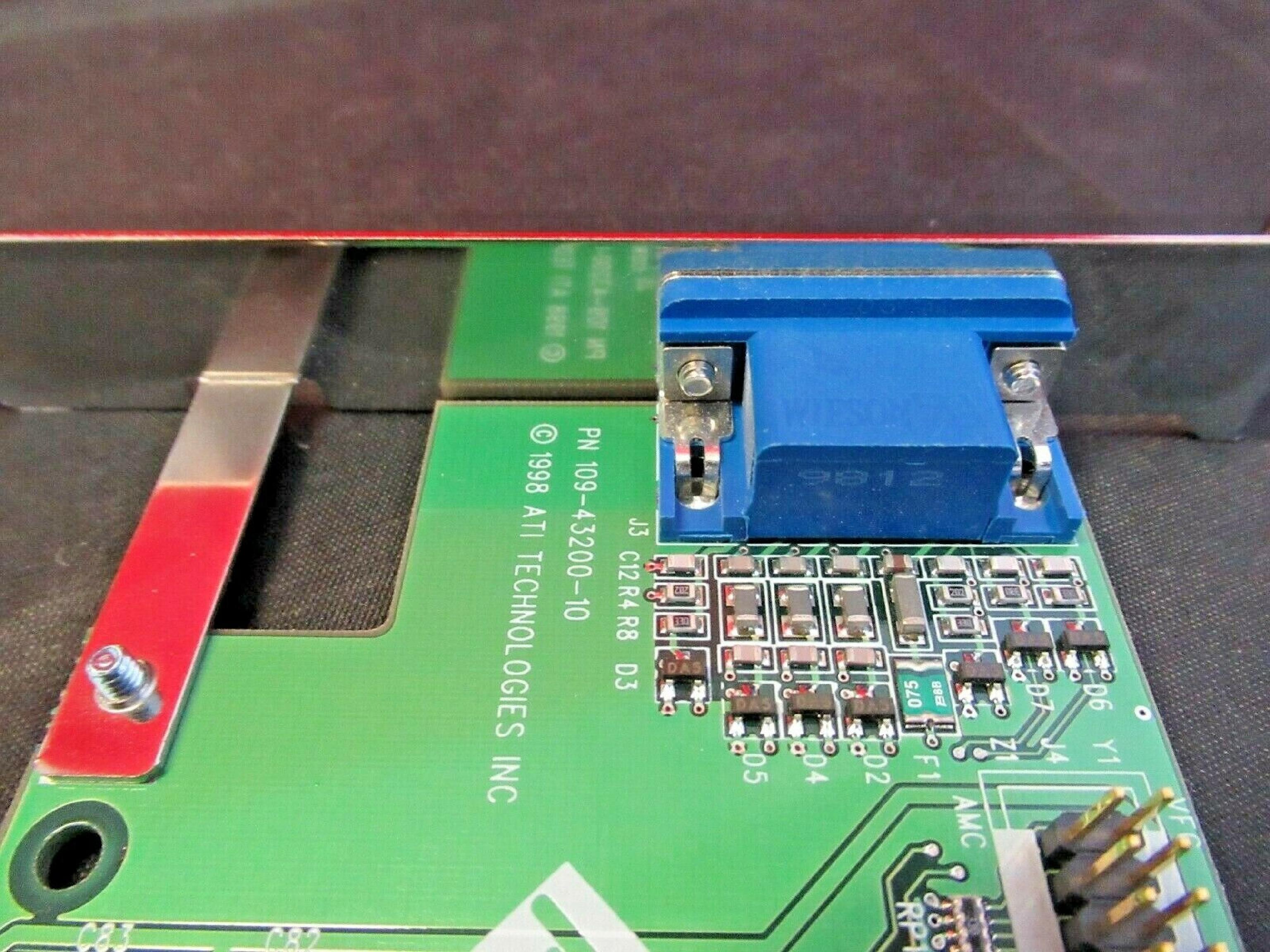 ATI 109-43200-10 AGP VIDEO CARD 4MB 8MB WITH VGA OUTPUT RAGE PRO PORT