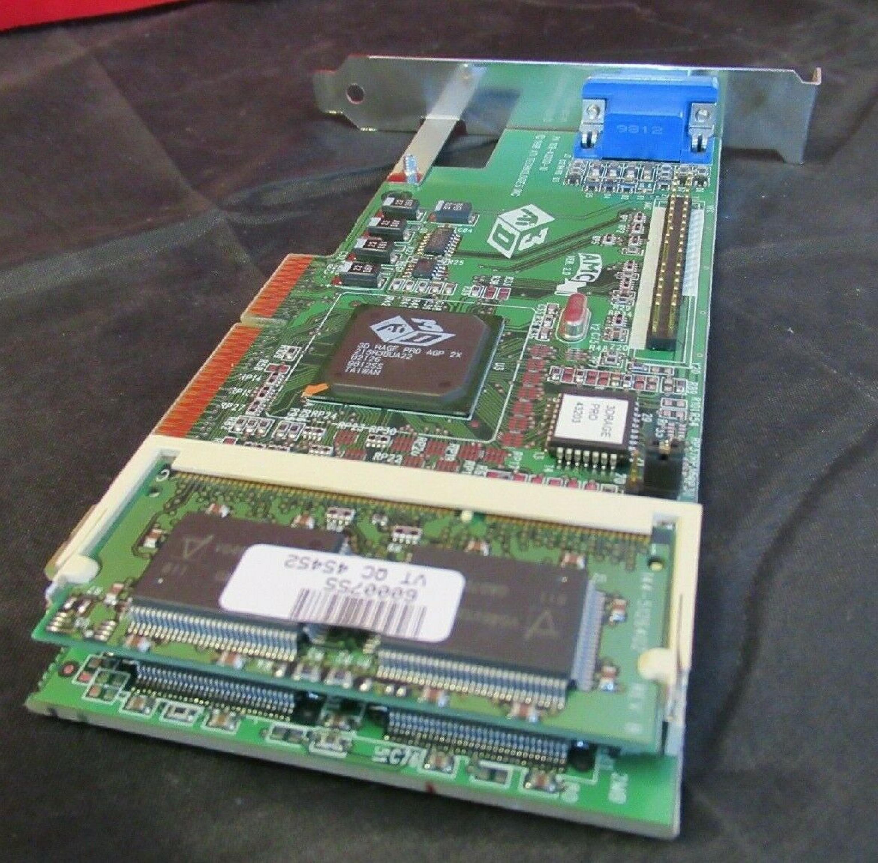 ATI 109-43200-10 AGP VIDEO CARD 4MB 8MB WITH VGA OUTPUT RAGE PRO PORT