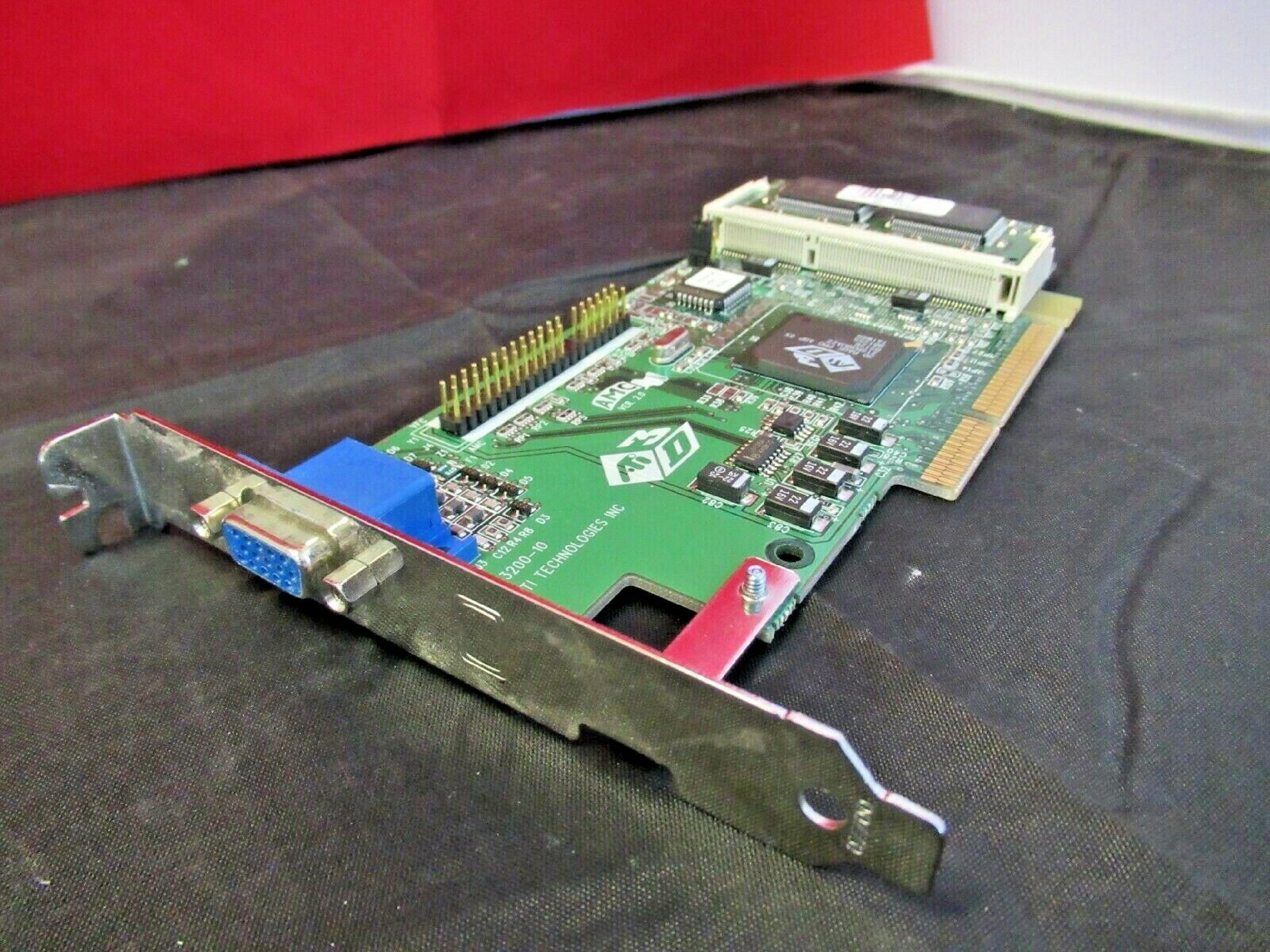 ATI 109-43200-10 AGP VIDEO CARD 4MB 8MB WITH VGA OUTPUT RAGE PRO PORT