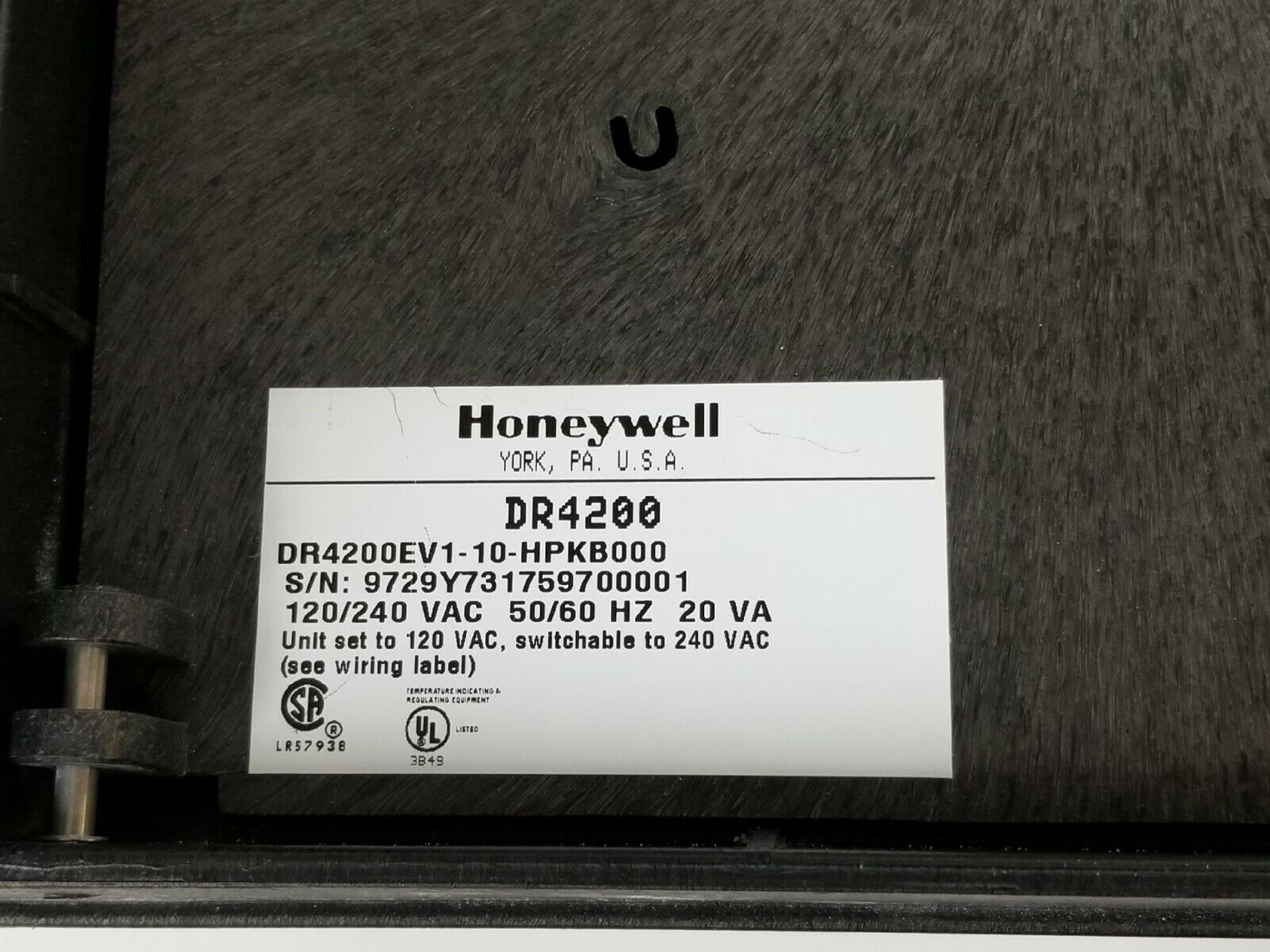 HONEYWELL DR4200 CHART RECORDER DR4200 120V 0 TO 55 DEG C