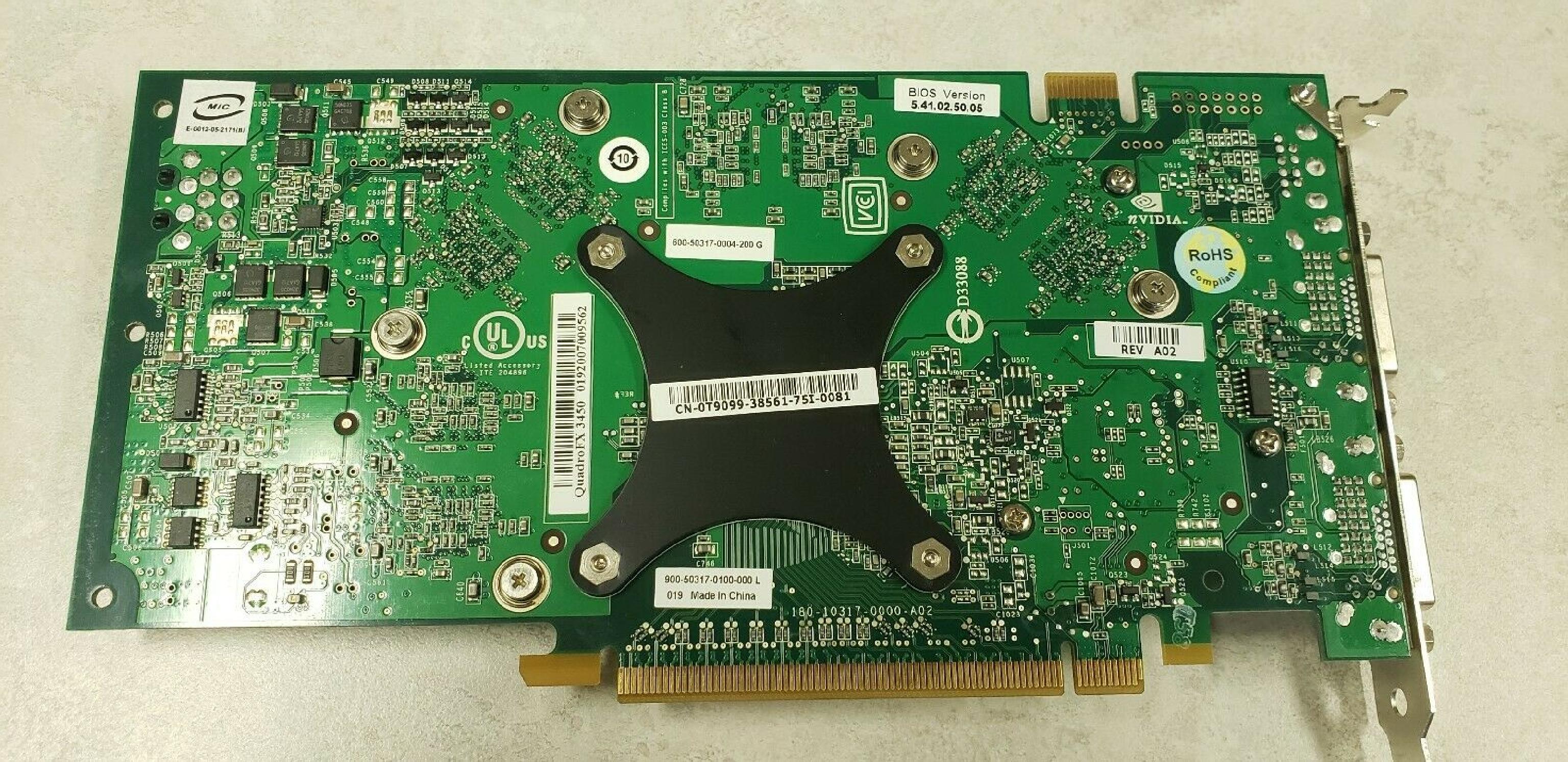 NVIDIA 0T9099 PCI EXPRESS DUAL DVI QUADRO FX