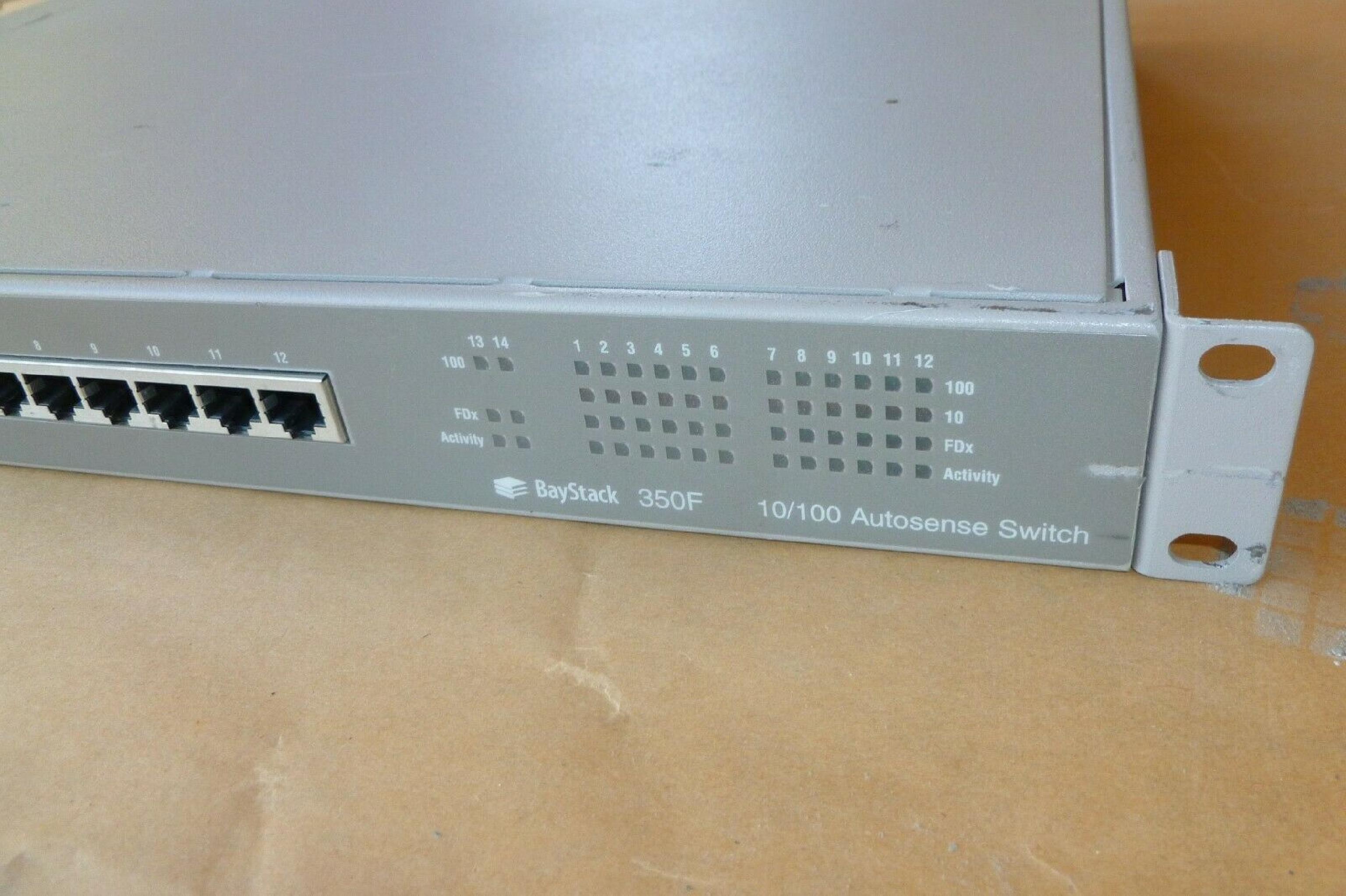 BAY NETWORKS NORTEL 350F BAYSTACK 350F 10/100 AUTOSENSE SWITCH 12 PORT 10/100