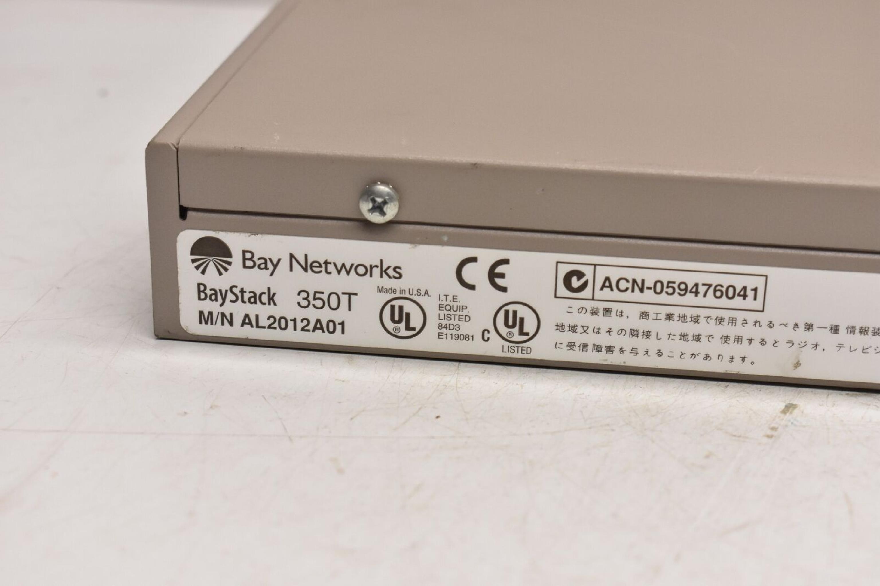 BAY NETWORKS NORTEL 350T BAY NETWORKS BAYSTACK 350T 10/100MBPS AUTOSENSE SWITCH