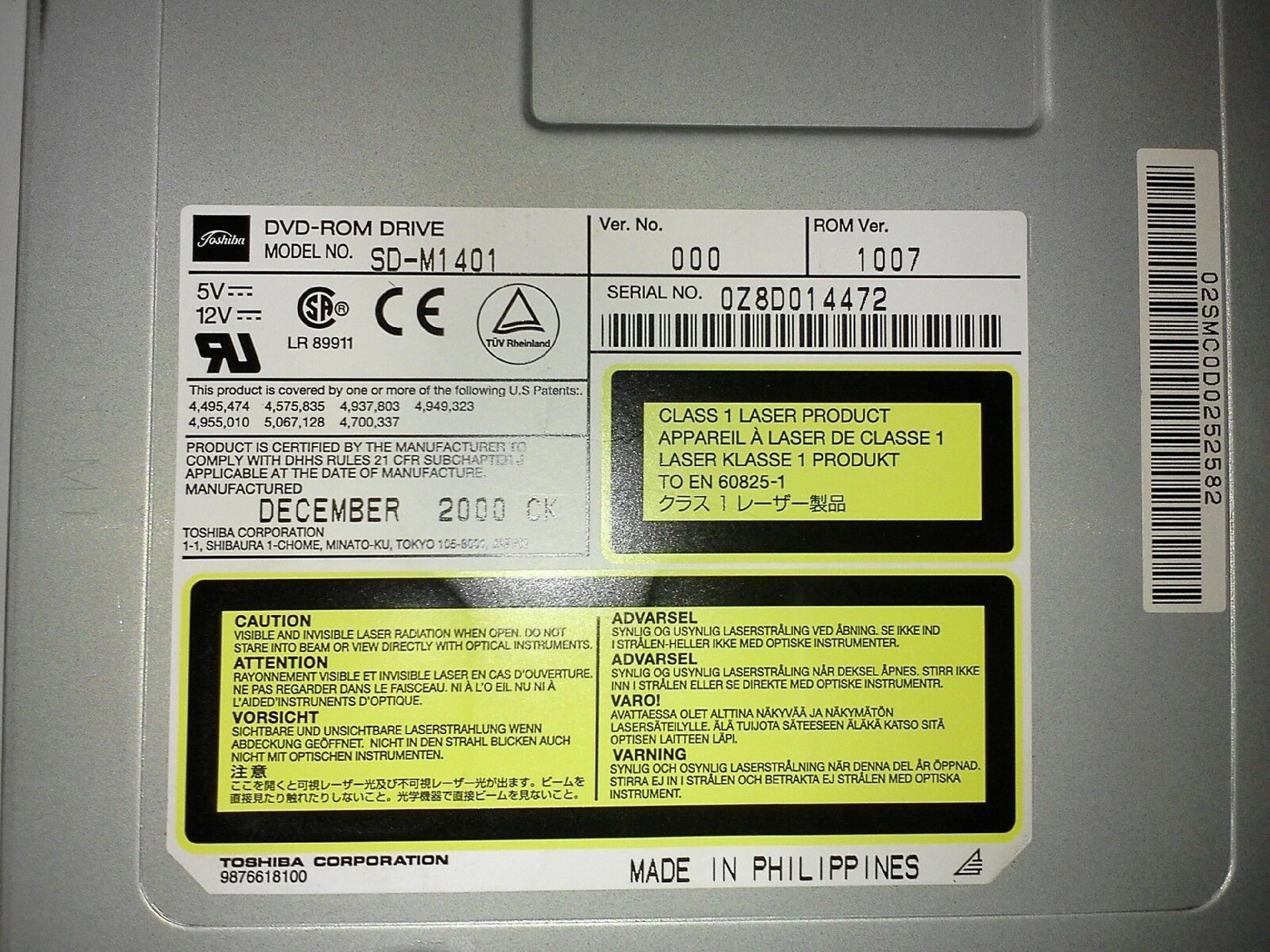 SUN MICROSYSTEMS 3900025-02 DVD-ROM DRIVE