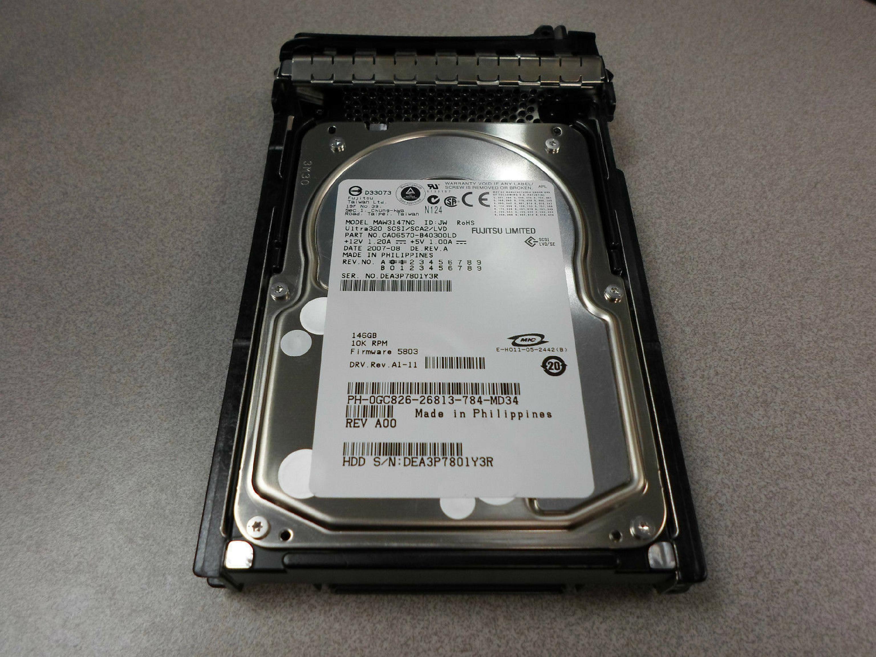 FUJITSU GC826 10K.7 ULTRA320 SCSI 146-GB HARD DRIVE