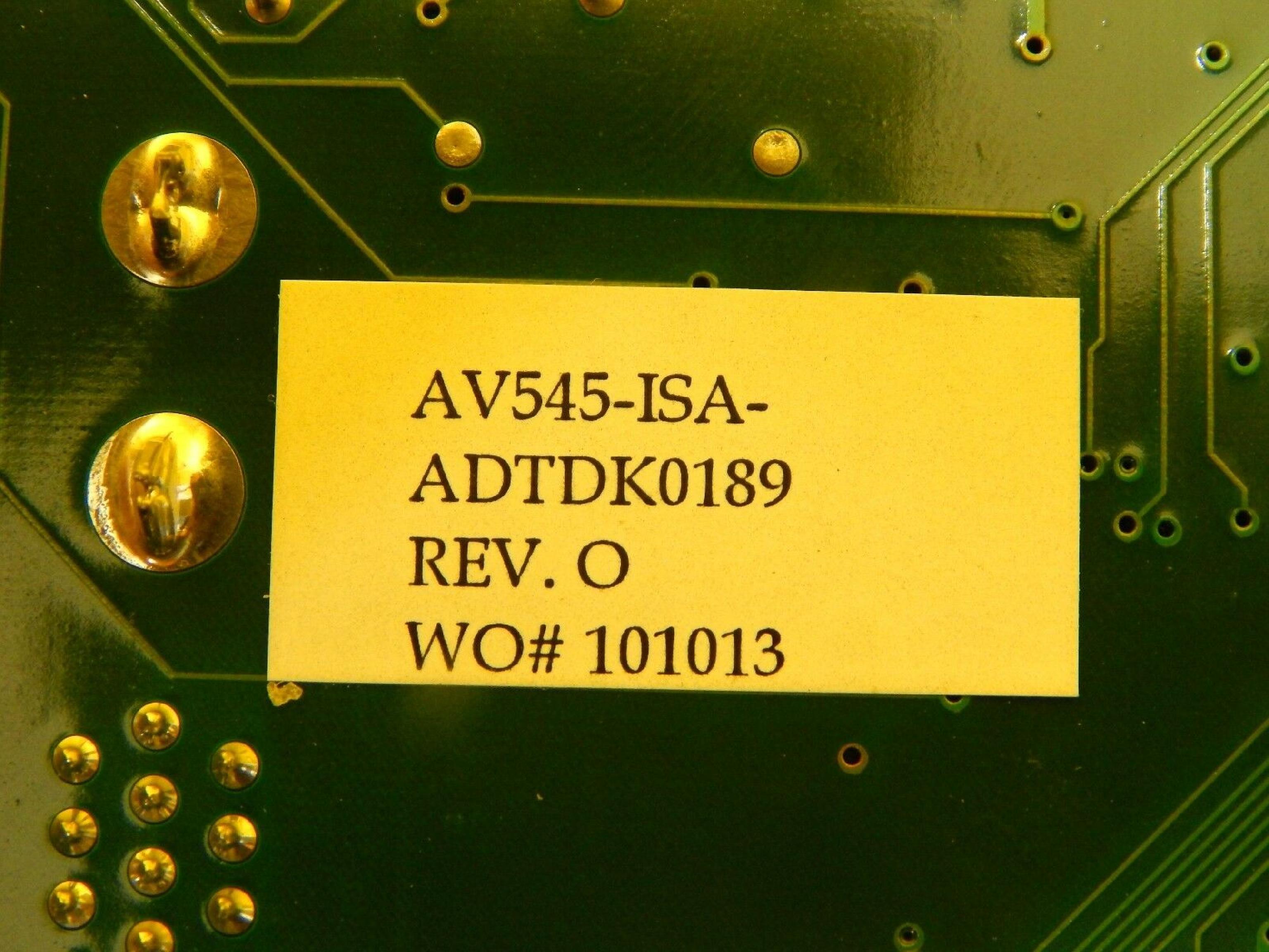 AVED AV54 ISA VGA CARD WITH PANEL INTERFACE