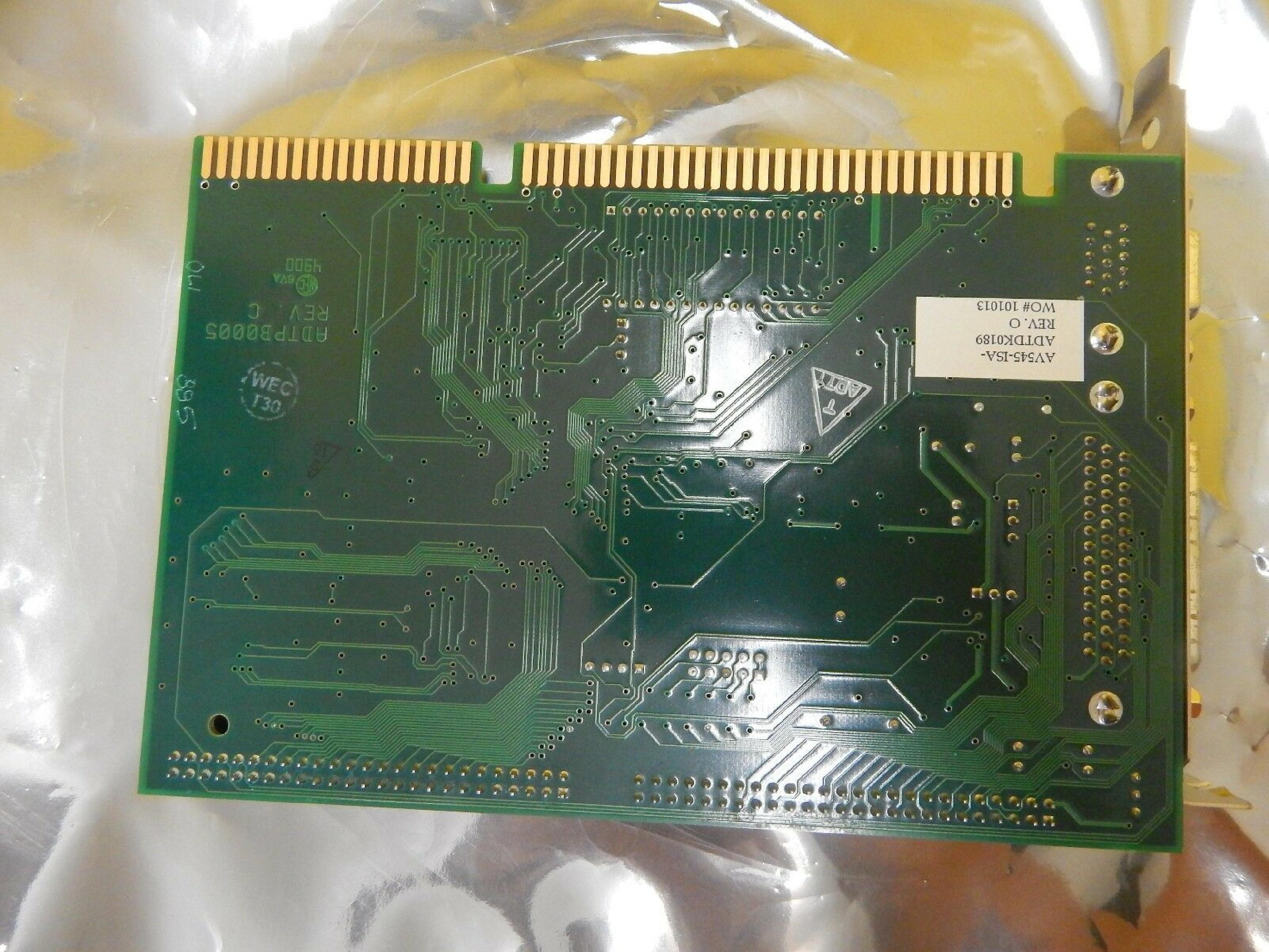 AVED AV54 ISA VGA CARD WITH PANEL INTERFACE