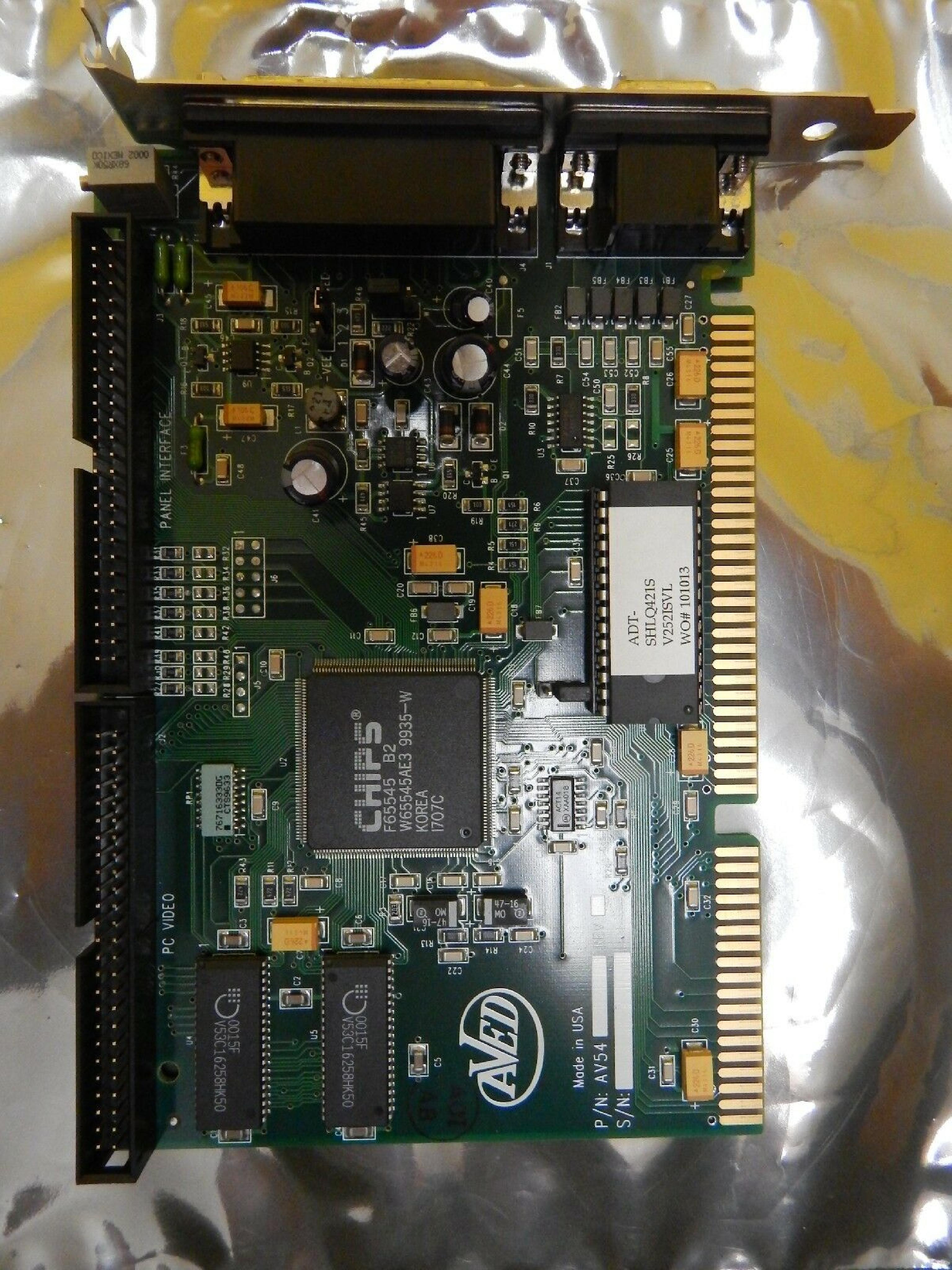 AVED AV54 ISA VGA CARD WITH PANEL INTERFACE