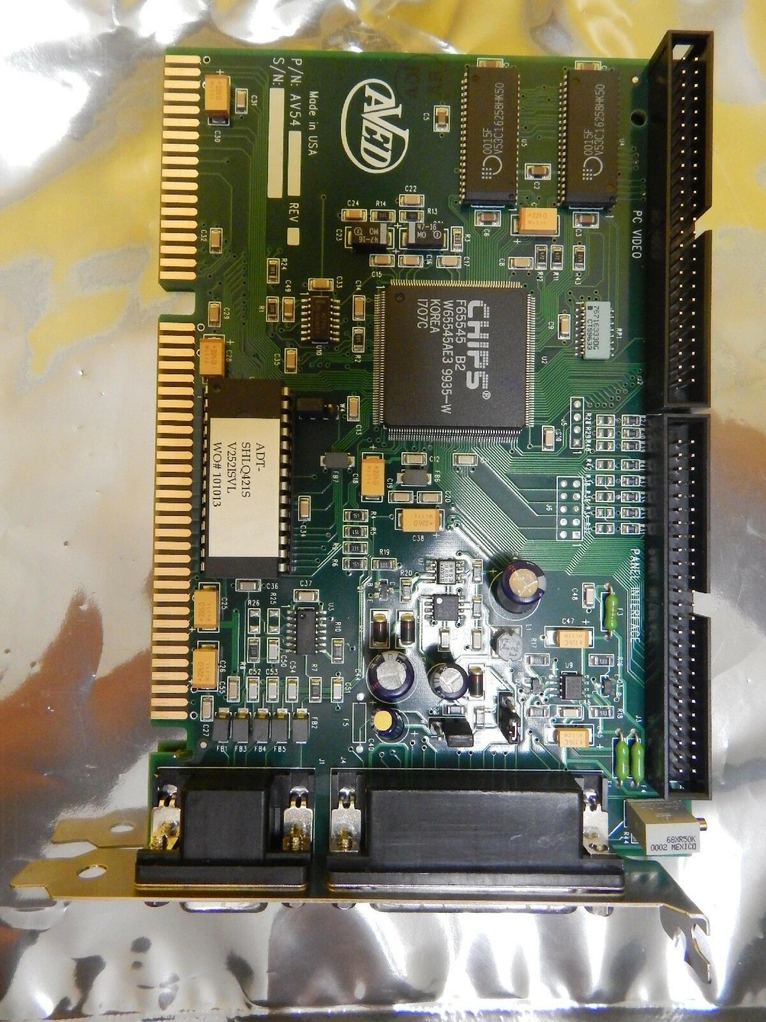 AVED AV54 ISA VGA CARD WITH PANEL INTERFACE