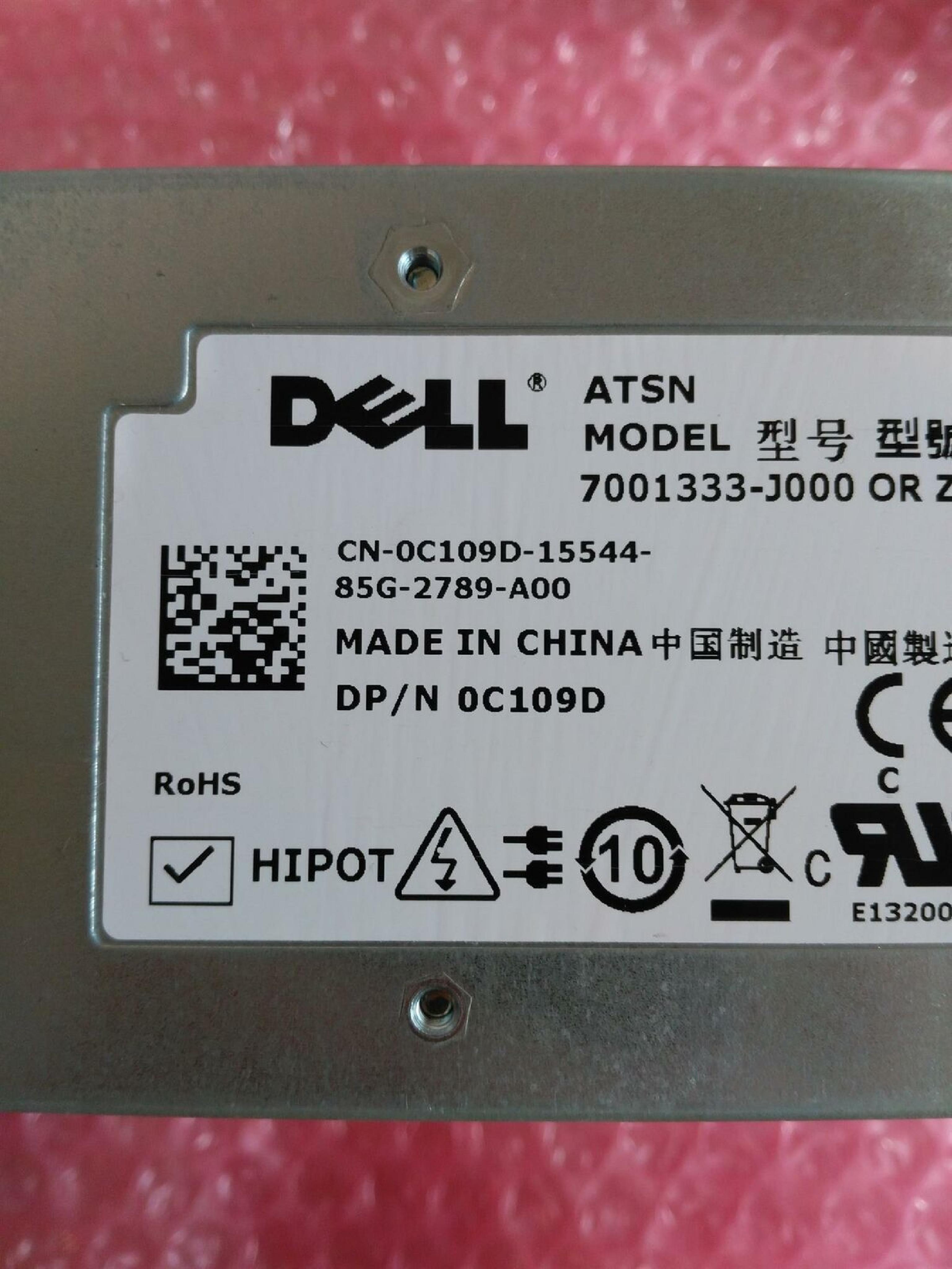 DELL 0C109D 760 WATT NOT TO EXCEED 2360WATT SPOWER SUPPLY