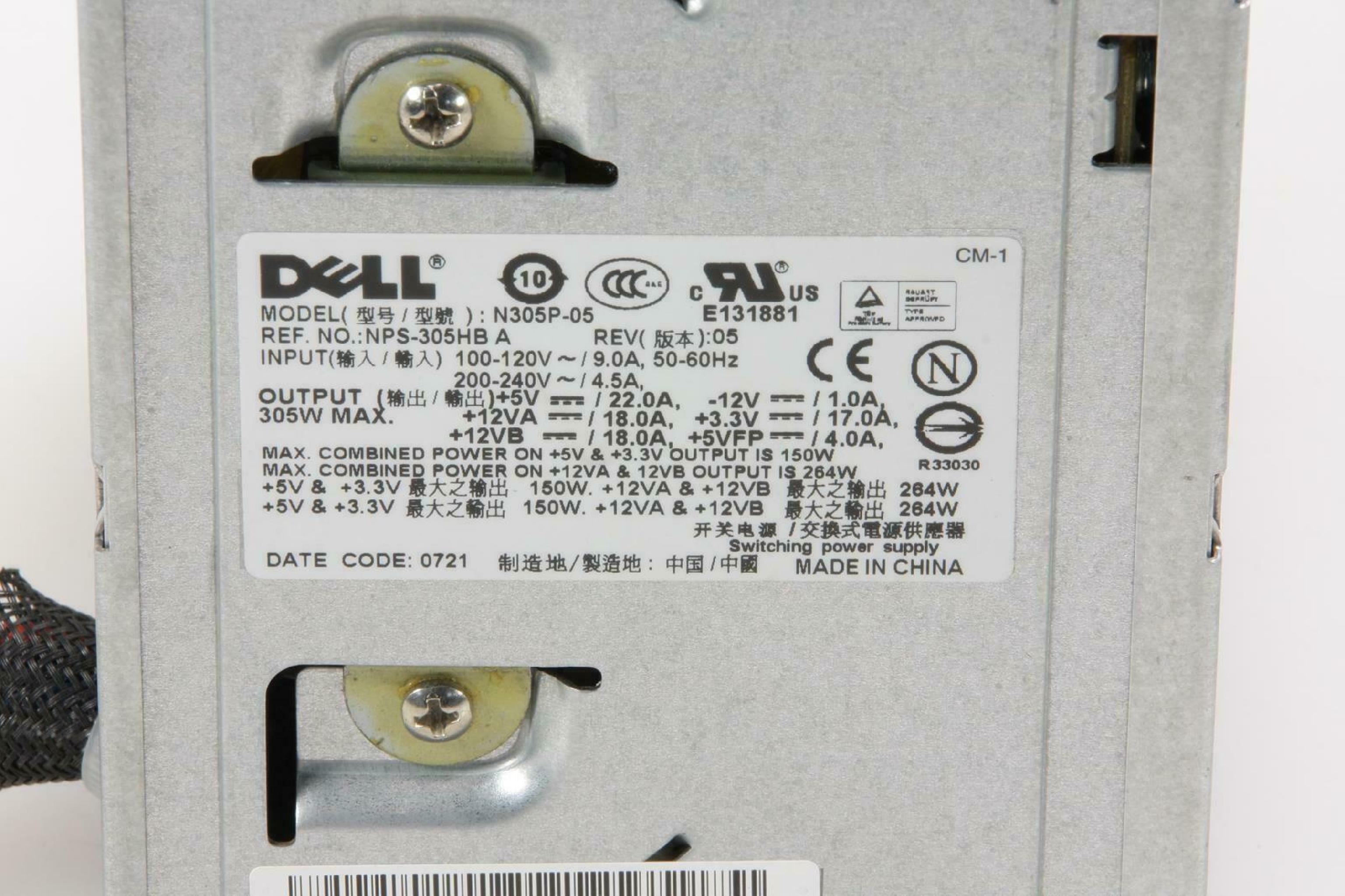 DELL NPS-305HB A 305 WATT 24 PIN ATX POWER SUPPLY