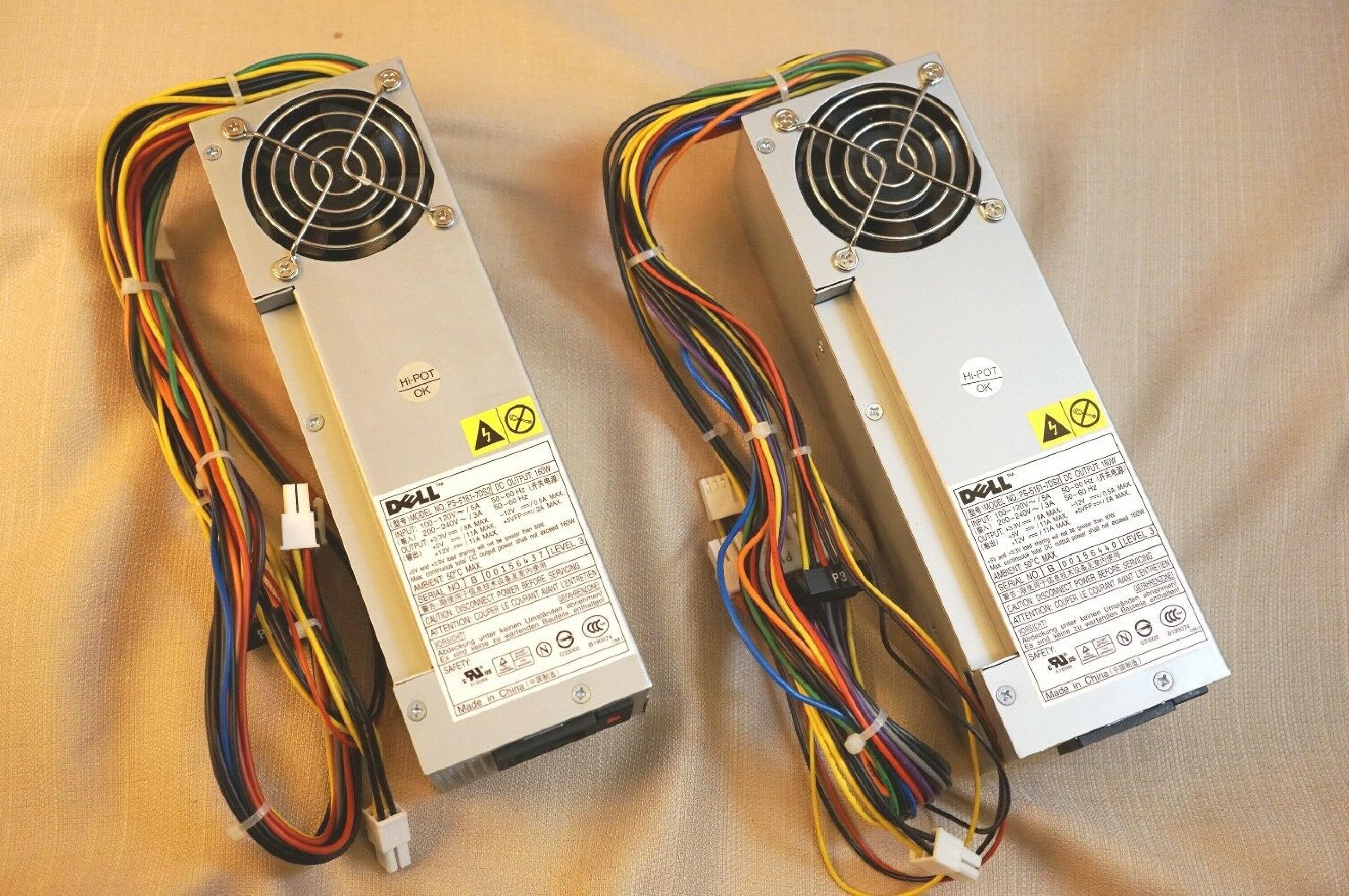 DELL PS-5161-7DS2 160 WATT POWER SUPPLY PS-5161-7DS2 DIMENSION 4700C OPTIPLEX GX280 SFF