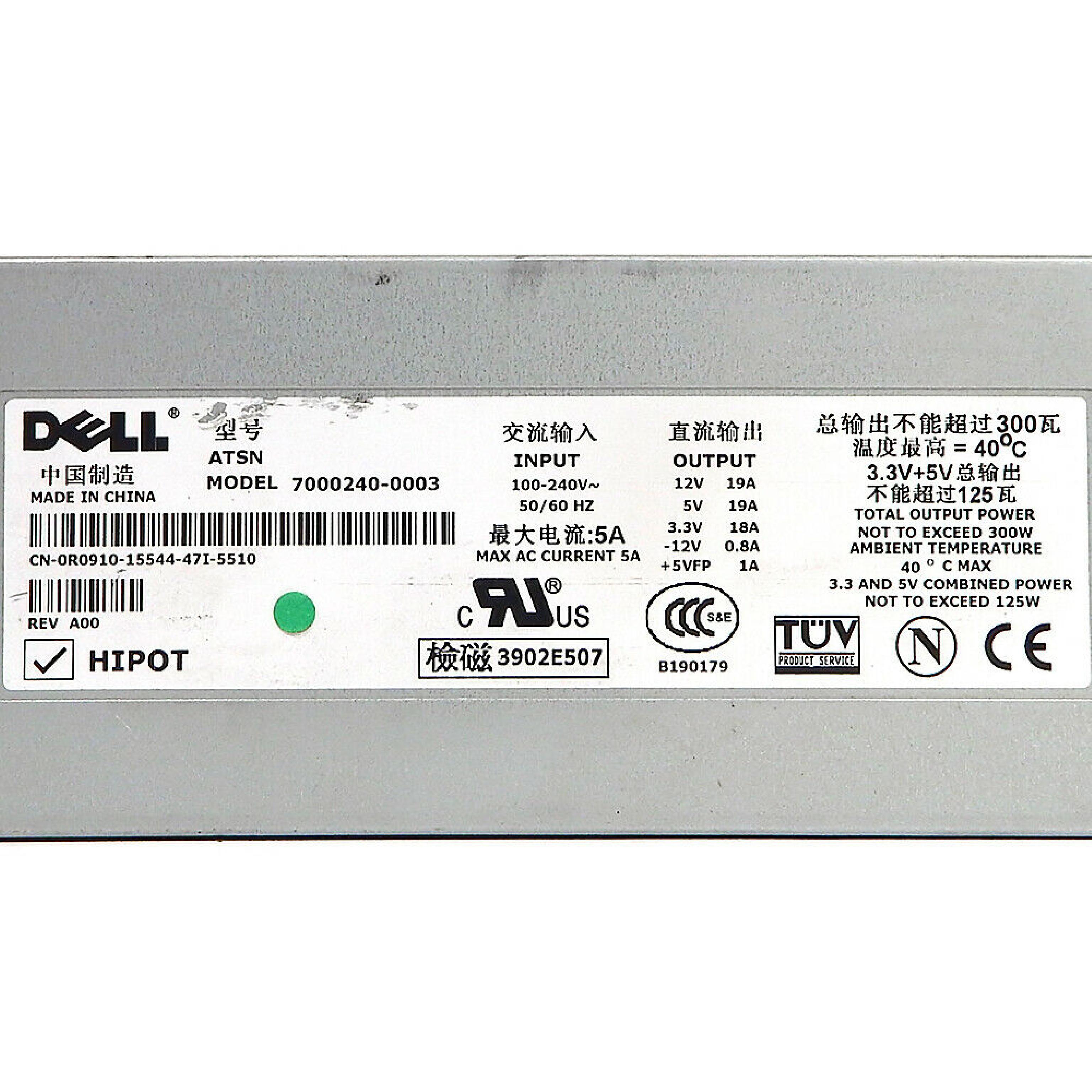 DELL 7000240-0003 HOT SWAP 300 WATT POWER SUPPLY