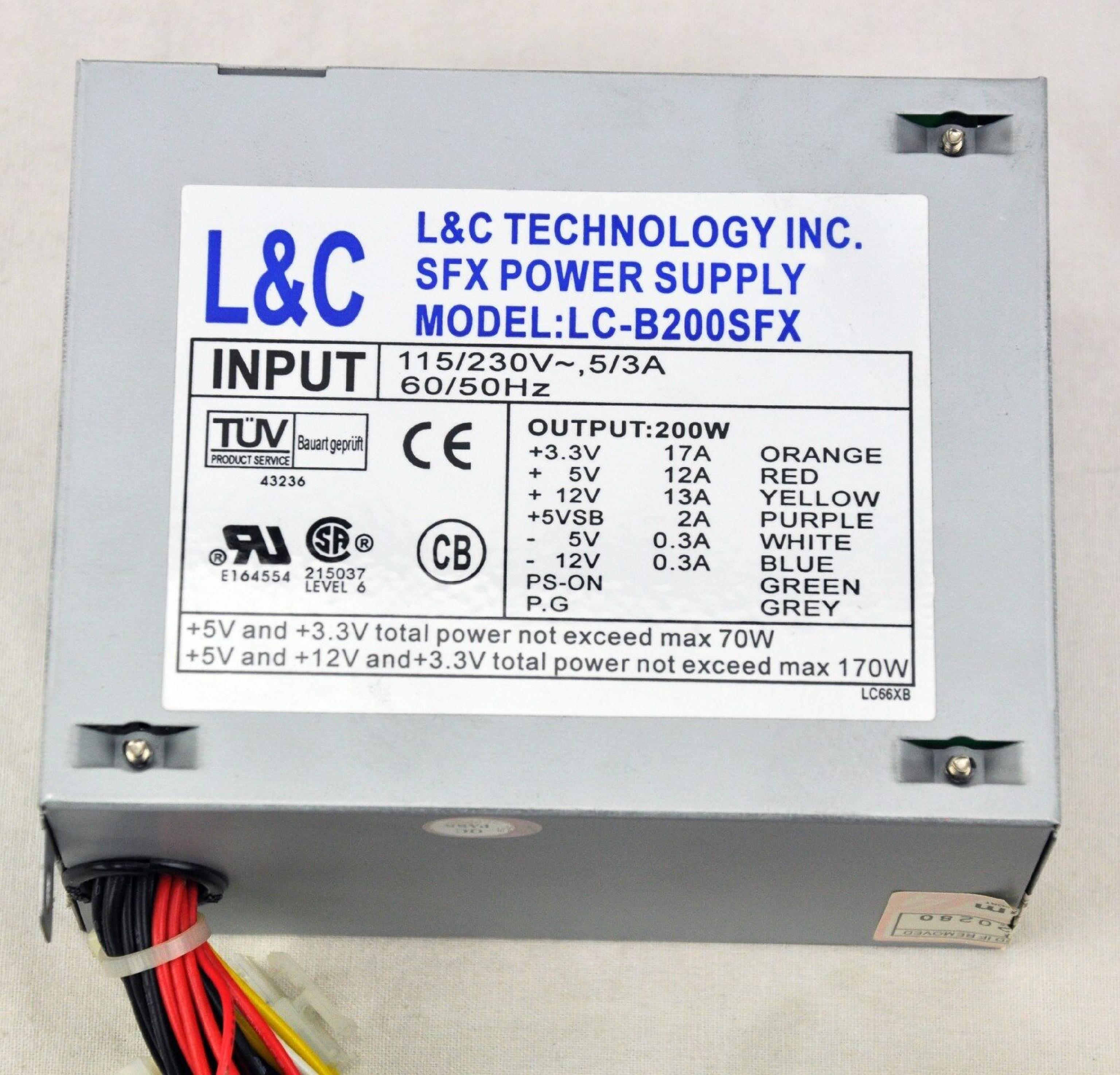 L & C TECHNOLOGY LC-B200SFX 200 WATT POWER SUPPLY