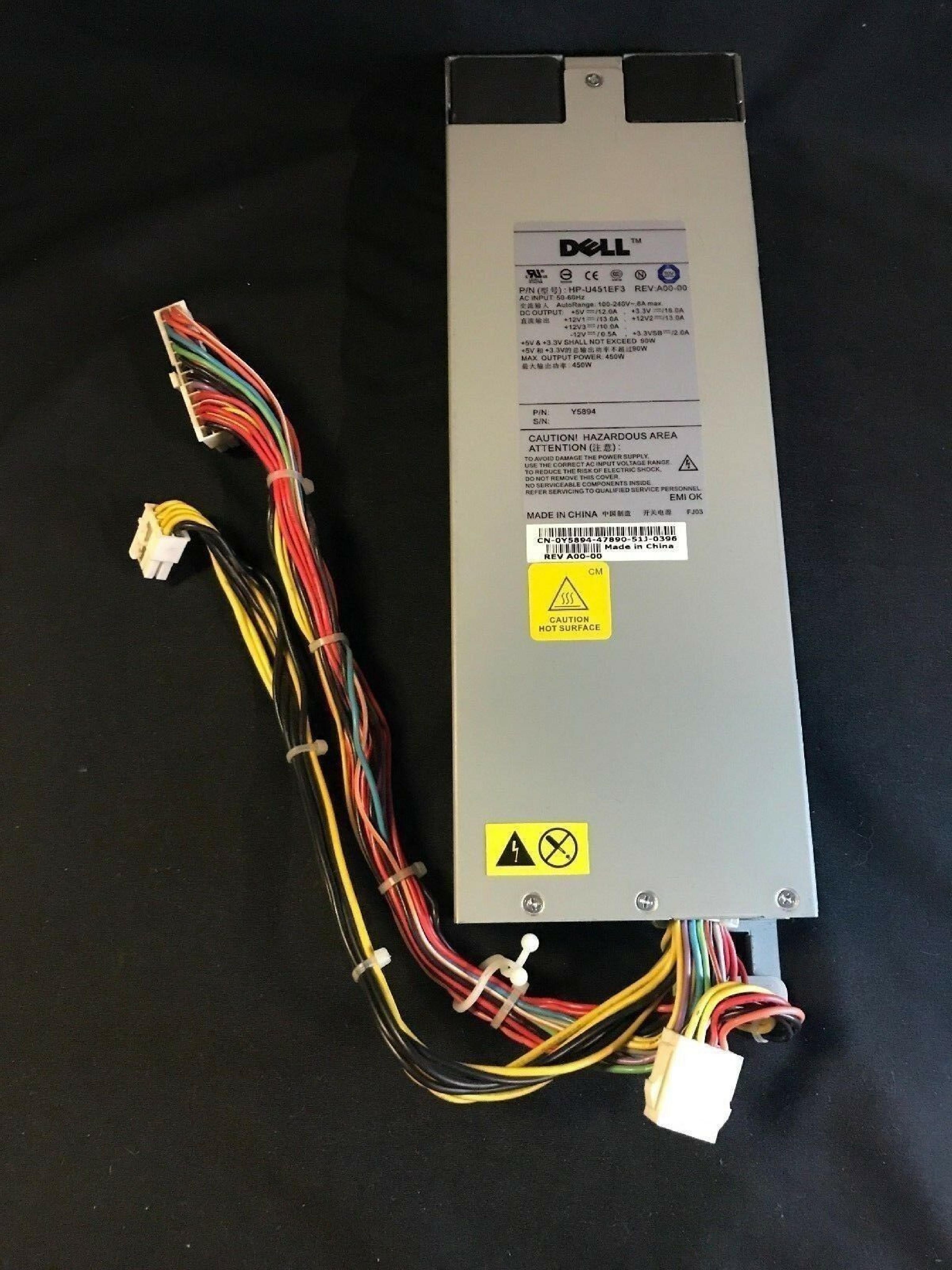 DELL HP-U451EF3 1U 24PIN ATX POWER SUPPLY 8PIN ATX, 8PIN ATX FEMALE