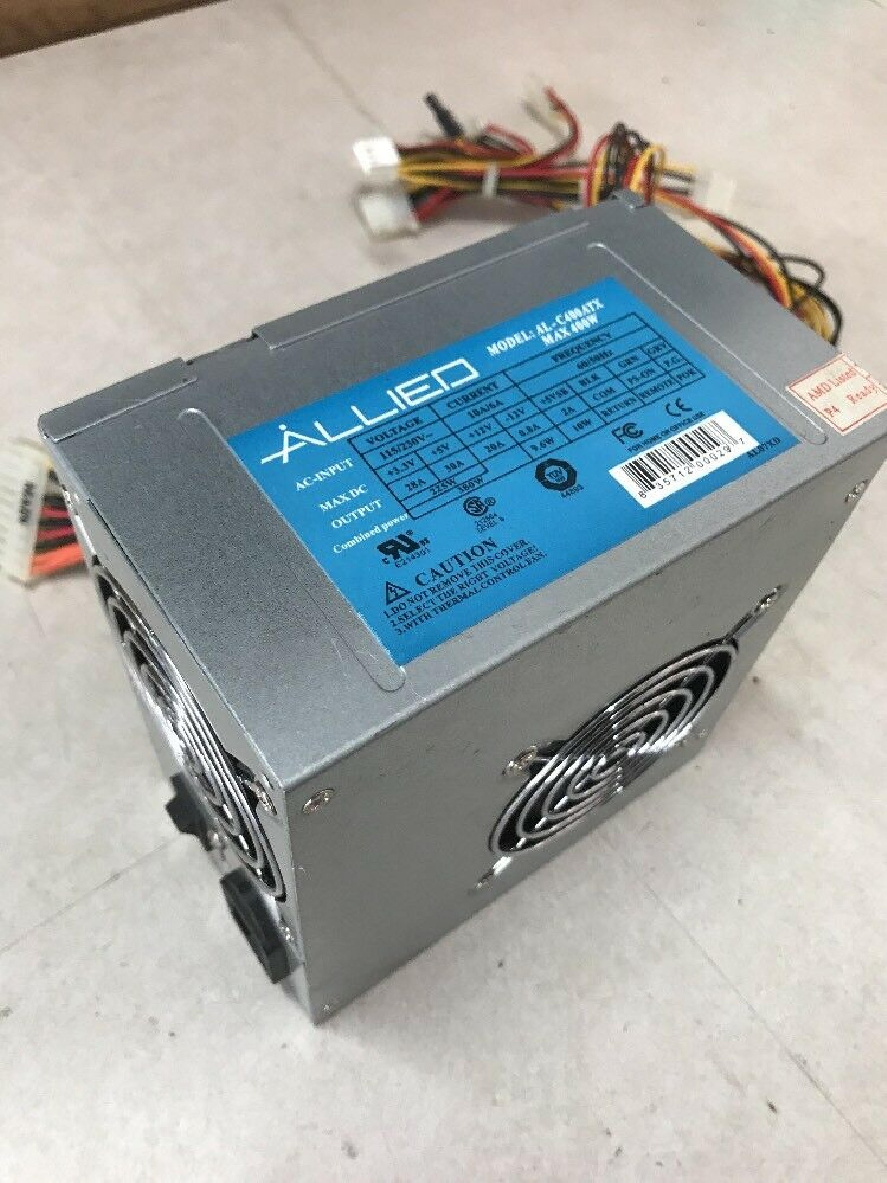 ALLIED AL-C400ATX 400W 20 PIN ATX POWER SUPPLY