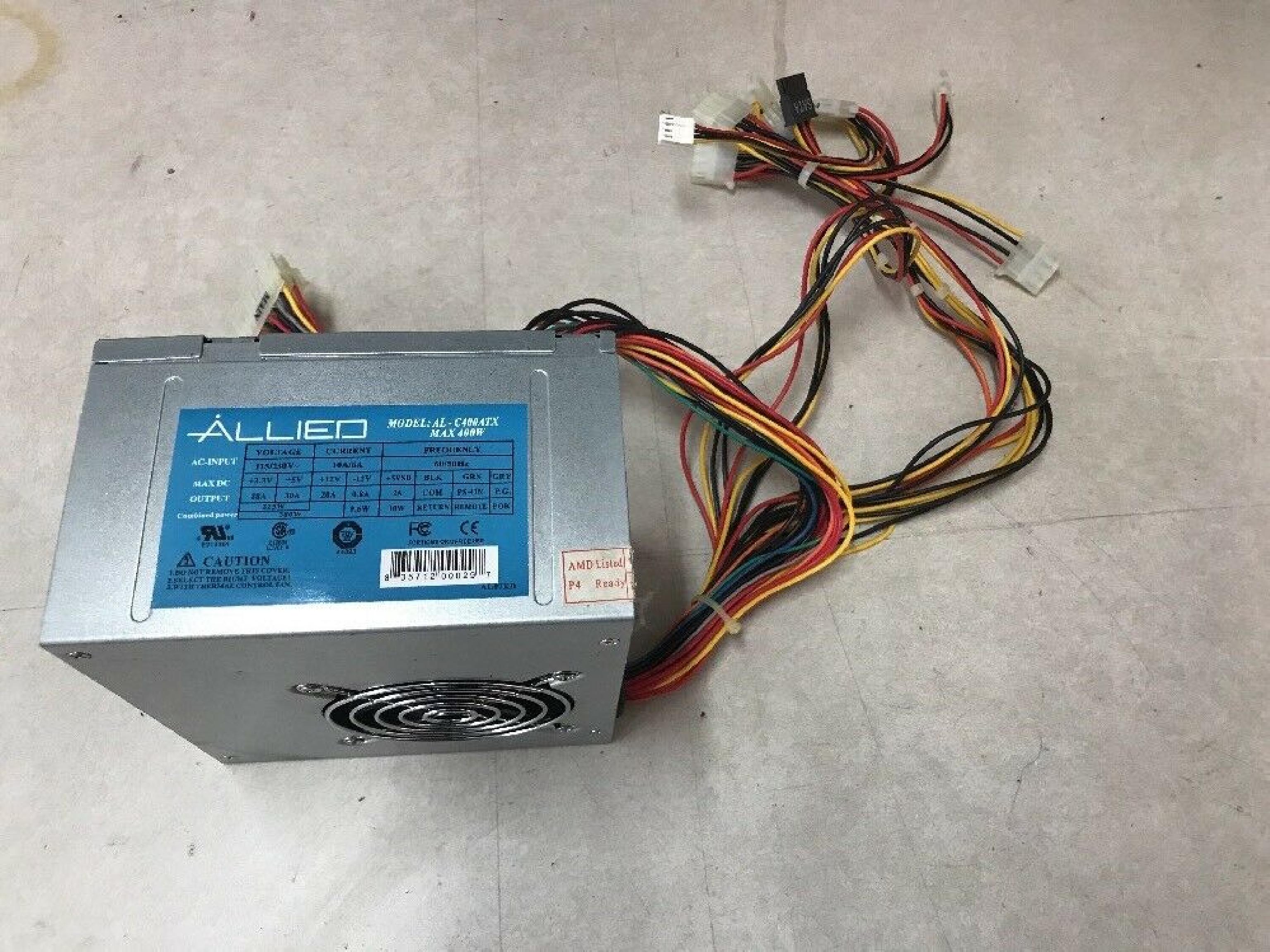 ALLIED AL-C400ATX 400W 20 PIN ATX POWER SUPPLY