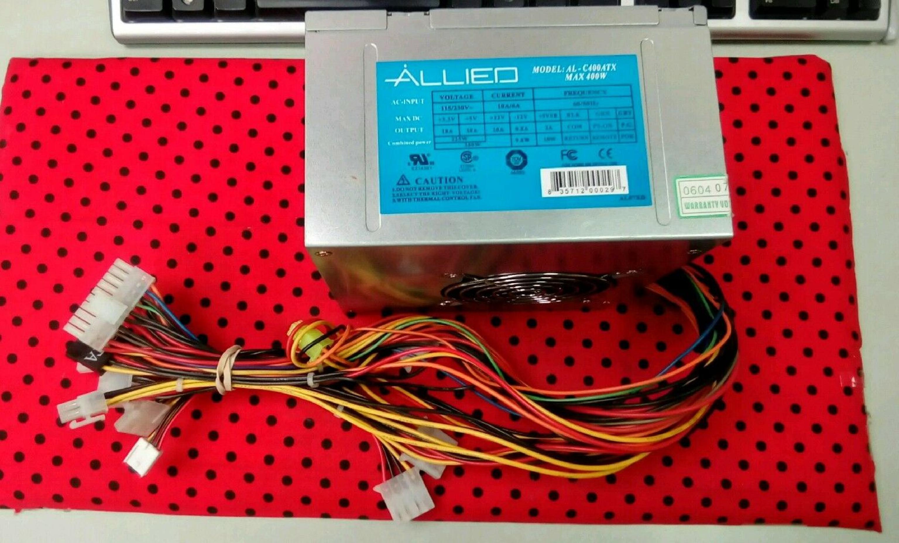 ALLIED AL-C400ATX 400W 20 PIN ATX POWER SUPPLY