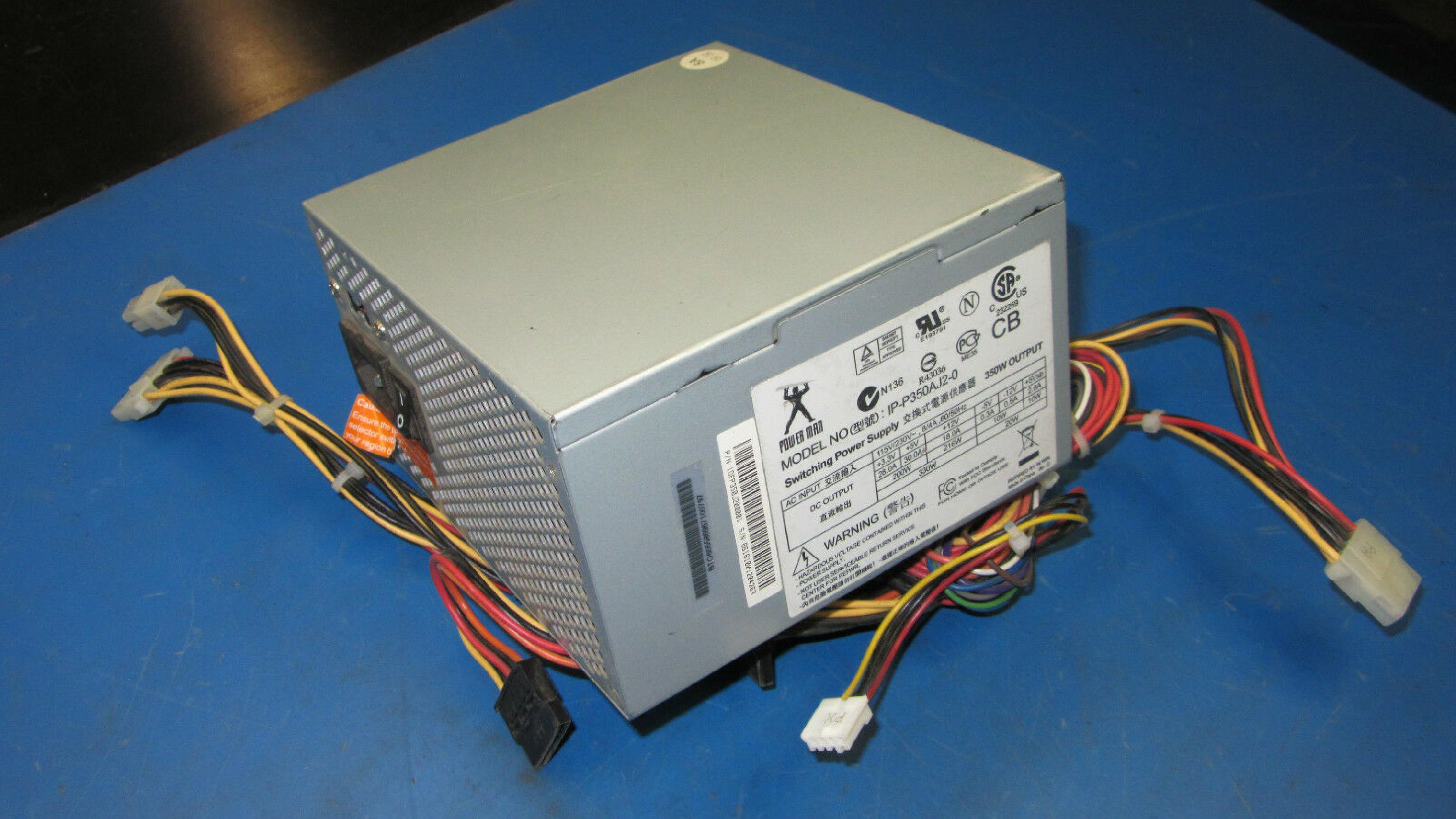 FSP GROUP / SPARKLE POWER INTL LTD / POWER MAN / YATE LOON / AOPEN / ACER IP-P350AJ2-0 350W 20 PIN ATX POWER SUPPLY