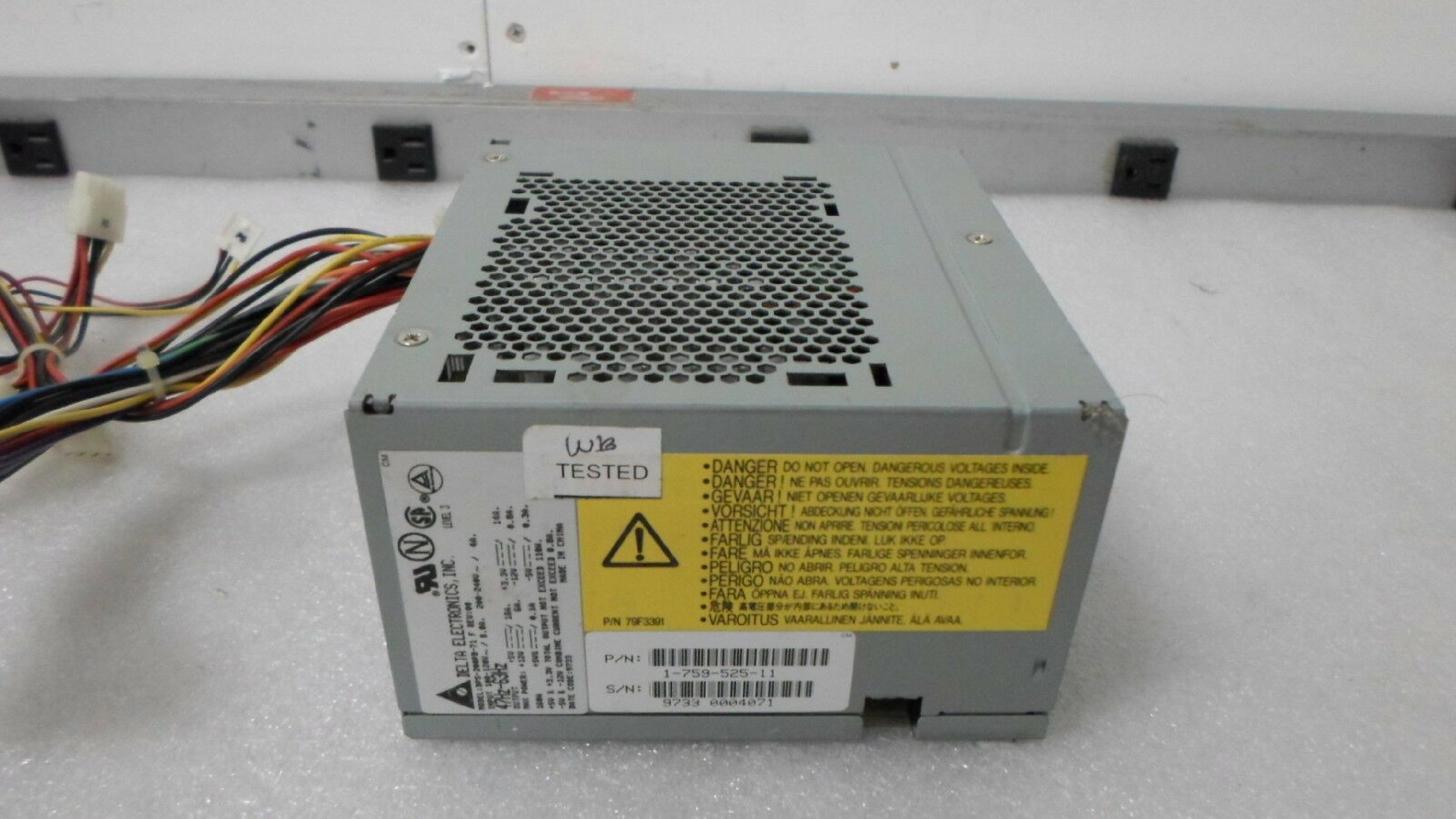 DELTA ELECTRONICS INC 1-759-525-11 DELTA ATX POWER SUPPLY DPS-200PB-71 160 WATTS COMPAQ