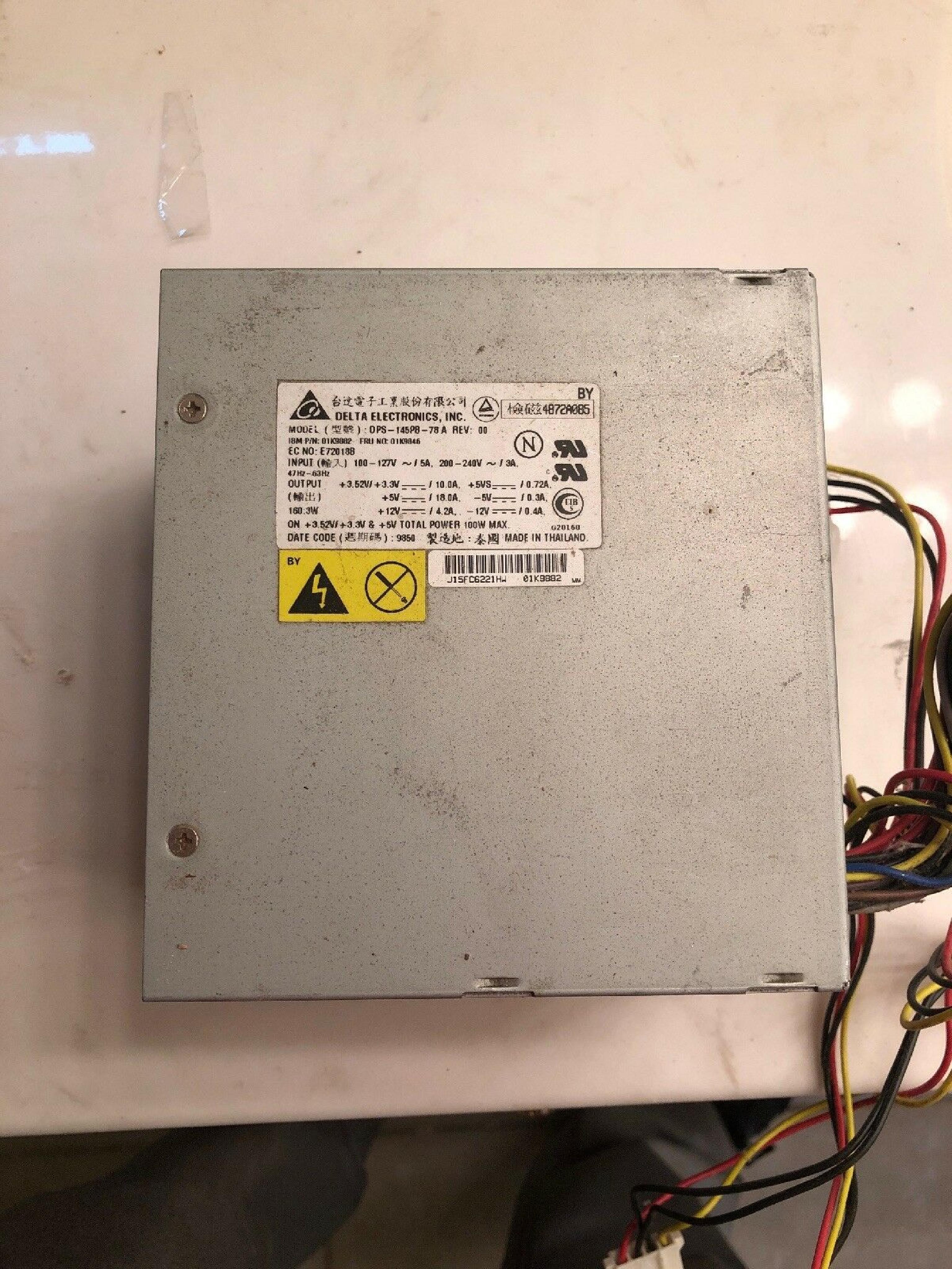 DELTA ELECTRONICS INC DPS-145PB-78 A 145 WATT POWER SUPPLY ATX