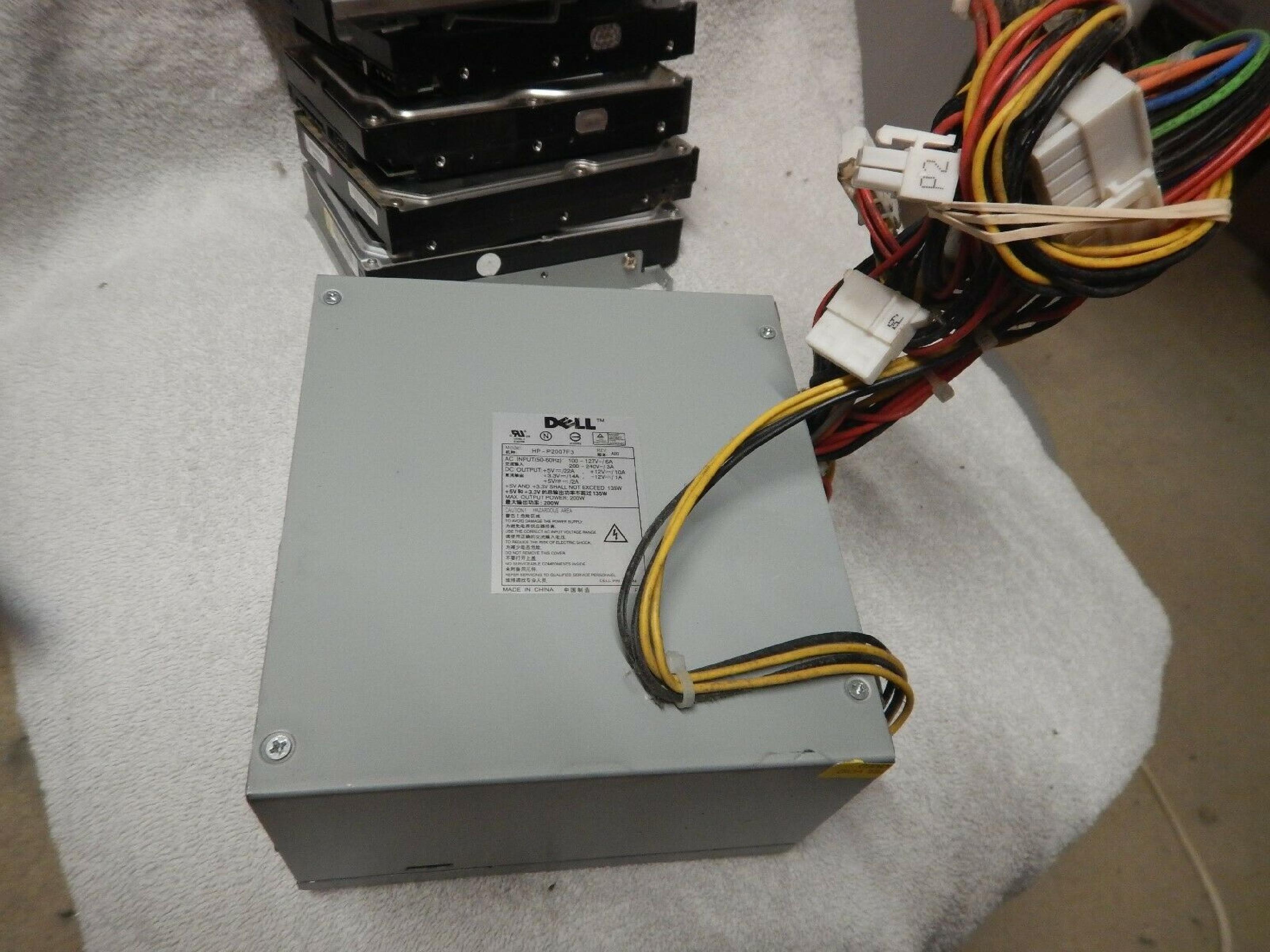 DELL 0K0564 20PIN ATX POWER SUPPLY 1 P4 5 MOLEX 1 BERG