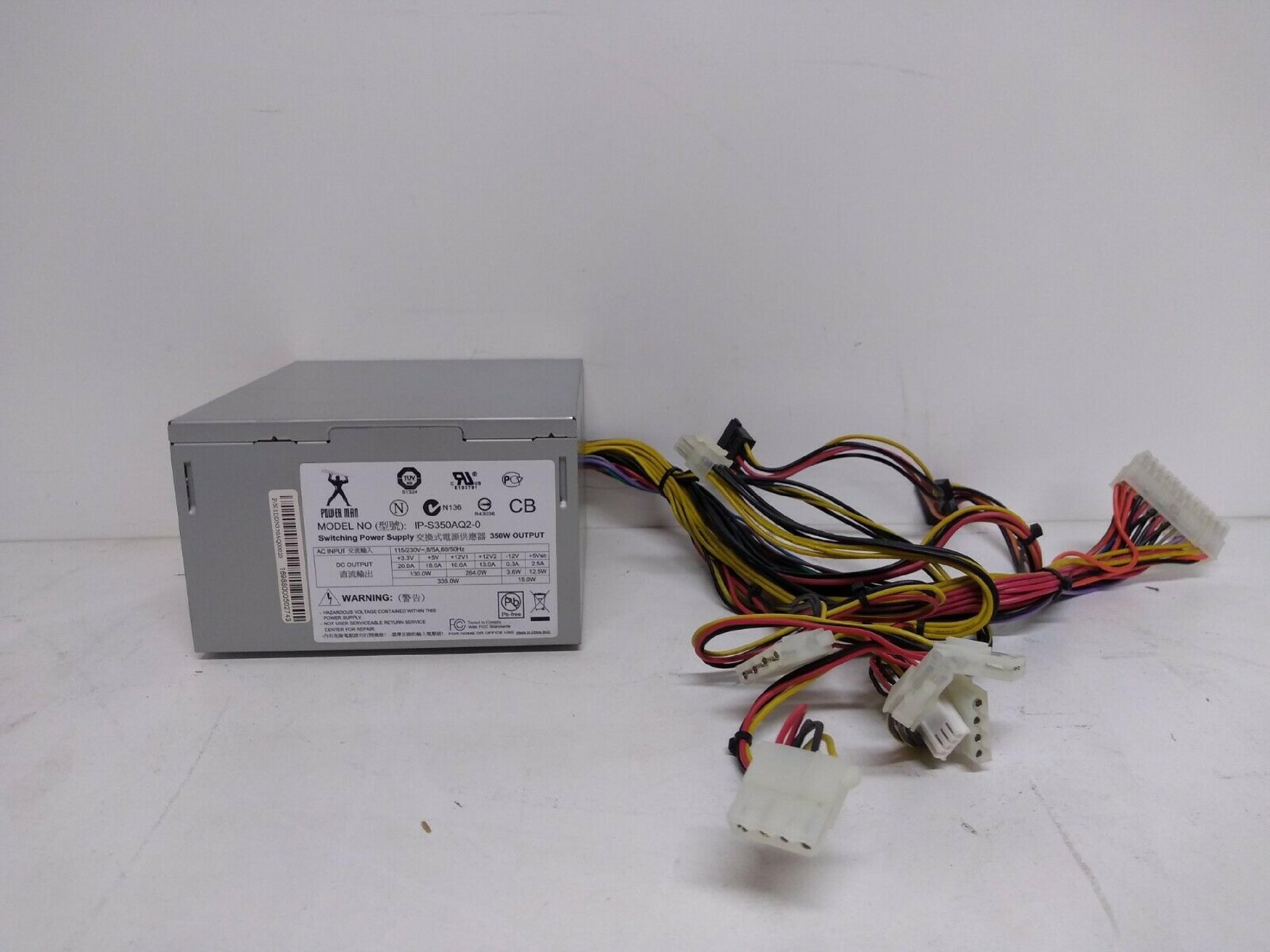 FSP GROUP / SPARKLE POWER INTL LTD / POWER MAN / YATE LOON / AOPEN / ACER IP-S350AQ2-0 350W 24 PIN ATX POWER SUPPLY